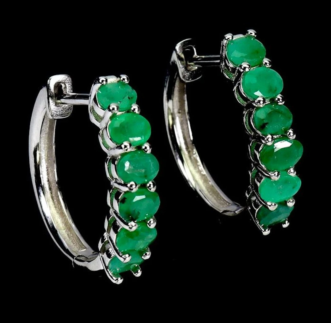No reserve price - Earrings 14K White Gold Plated 925 Silver Sterling - 0.00ct