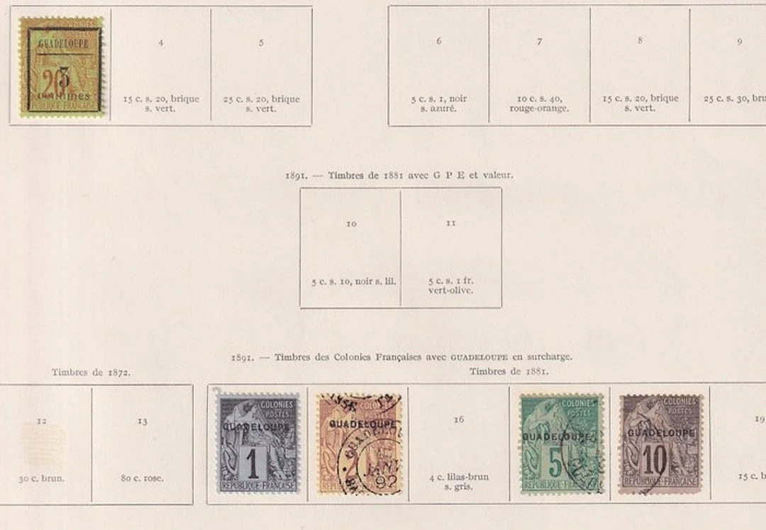 Guadeloupe - Collection de timbres
