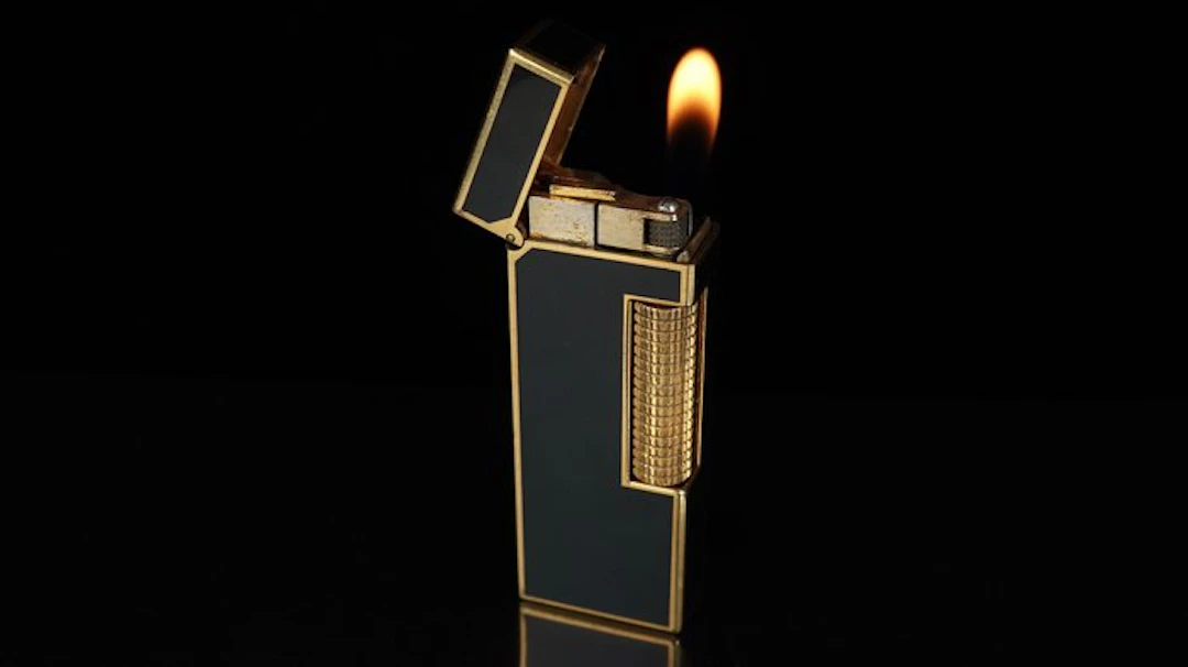 Dunhill - Lacquer Pattern Rollagas Lighter - Lighter - Lacquer Black