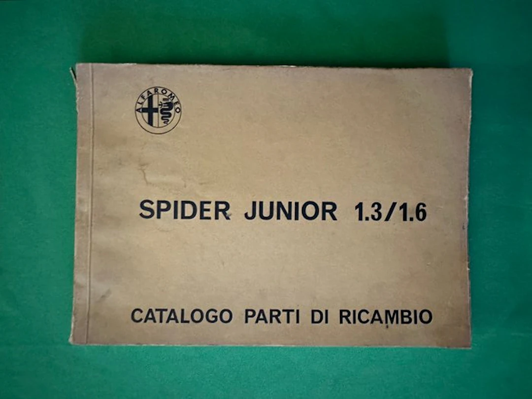 Manual - Alfa Romeo - Spider Junior 1.3 / 1.6 - Catalogo...