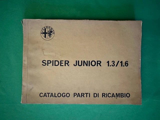 Manual - Alfa Romeo - Spider Junior 1.3 / 1.6 - Catalogo...