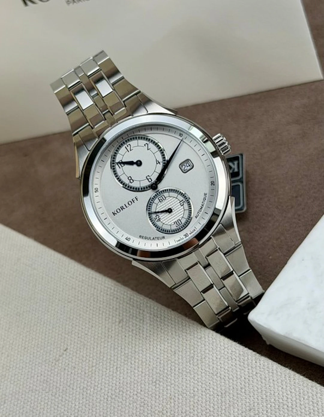 Korloff - Automatic Regulator Date White - 04WA1470009 - Men - 2020-2025