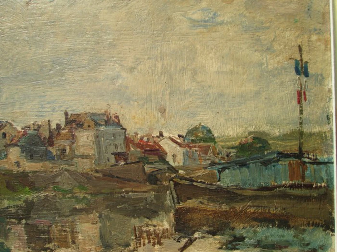 André Planson (1898-1981) - Vue de la Ferté en 1920