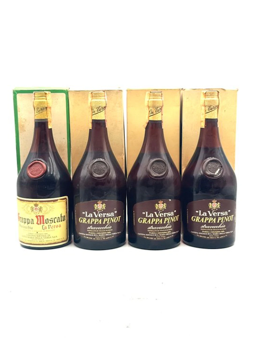 La Versa - Grappa Pinot Stravecchia x3 + Grappa Moscato Stravecchia - b