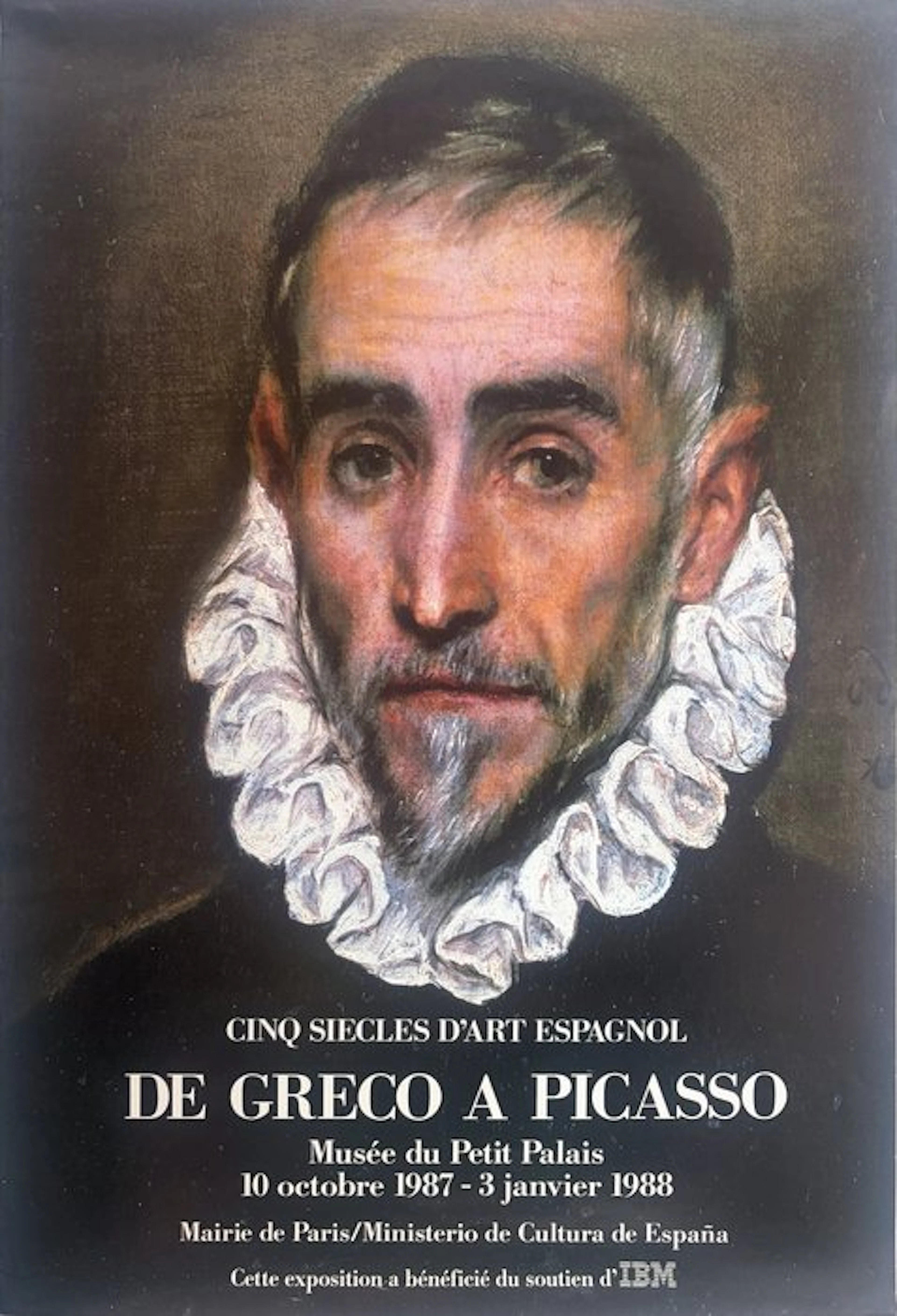 El Greco - Manifesto originale della mostra "De Greco à Picasso" - NO RESERVE