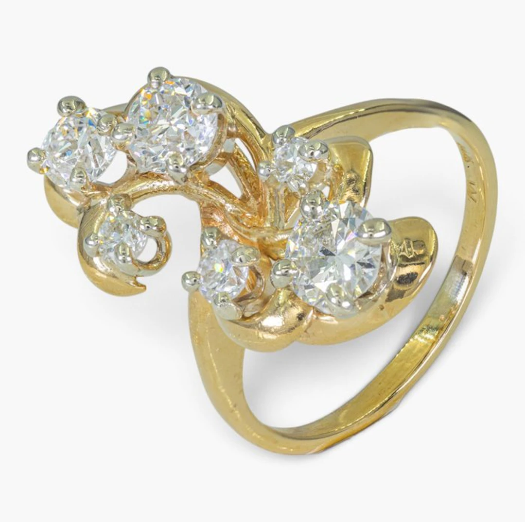 No reserve price - Ring - 14 kt