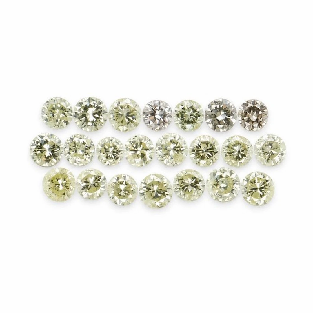 No reserve price - 22 pcs Diamond (Natural) - 1.05 ct - Round - SI1