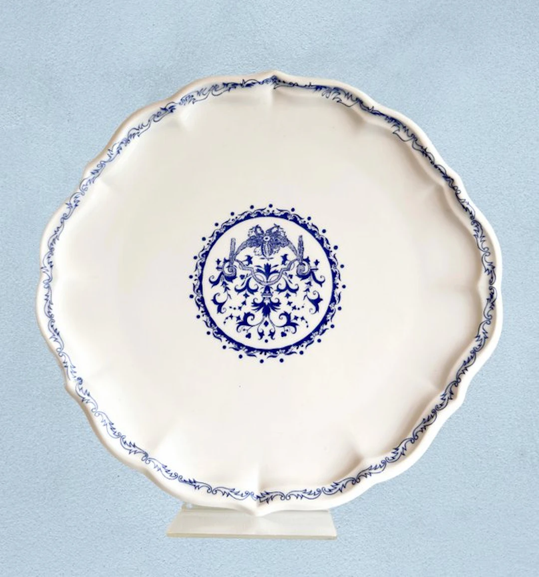 Gien - Serving plate - Porcelain - Iconic decor « Rouen 32 »