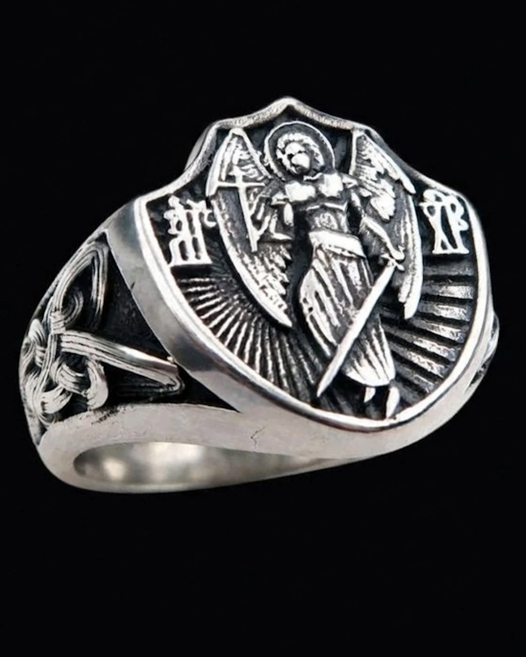 Heraldic Signet Ring - Archangel Michael - Exorcism of...
