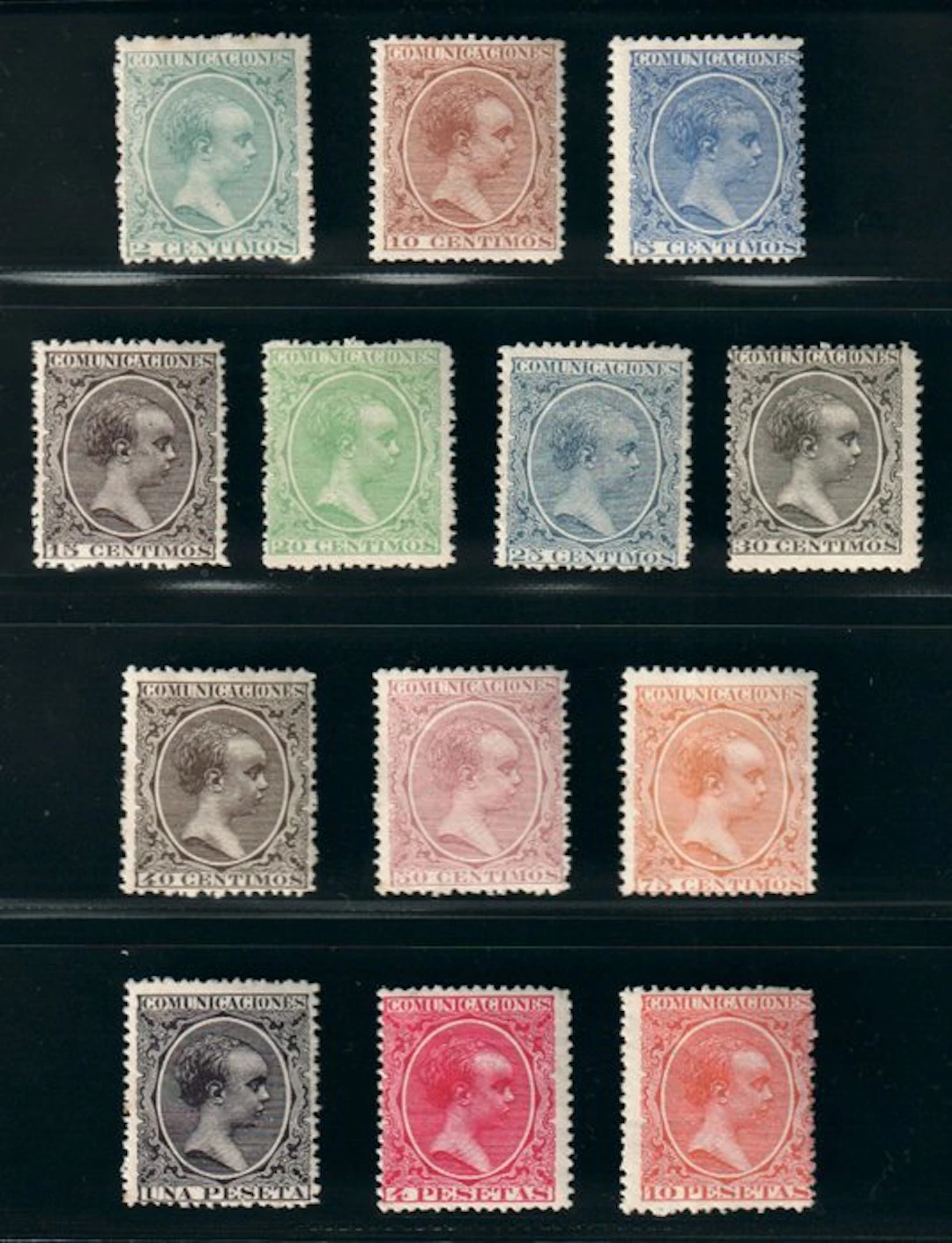 Spain 1889 - SPANIEN 189-201 * Seltener Satz
