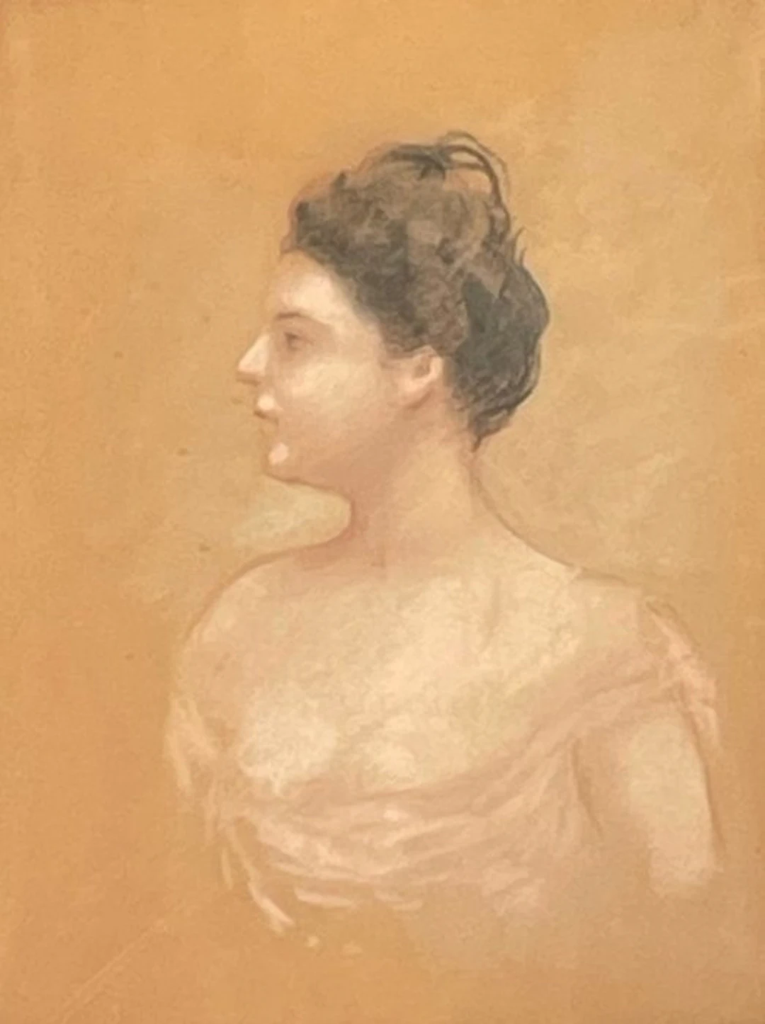 Ecole Française (XIXe) - Portrait féminin de profil - Art...