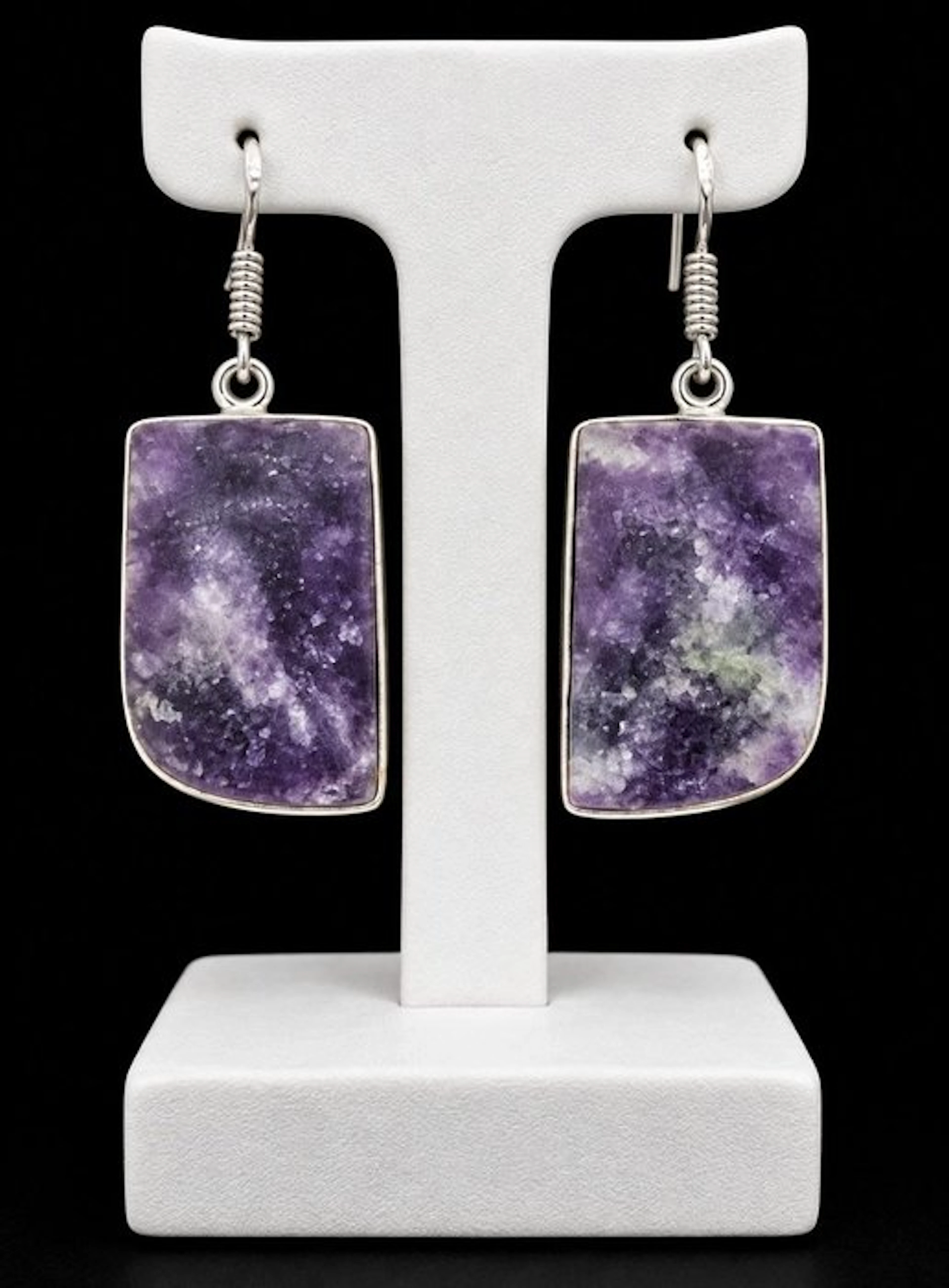 Exquisite First-Quality Natural Lepidolite Earrings - Earrings - Earrings