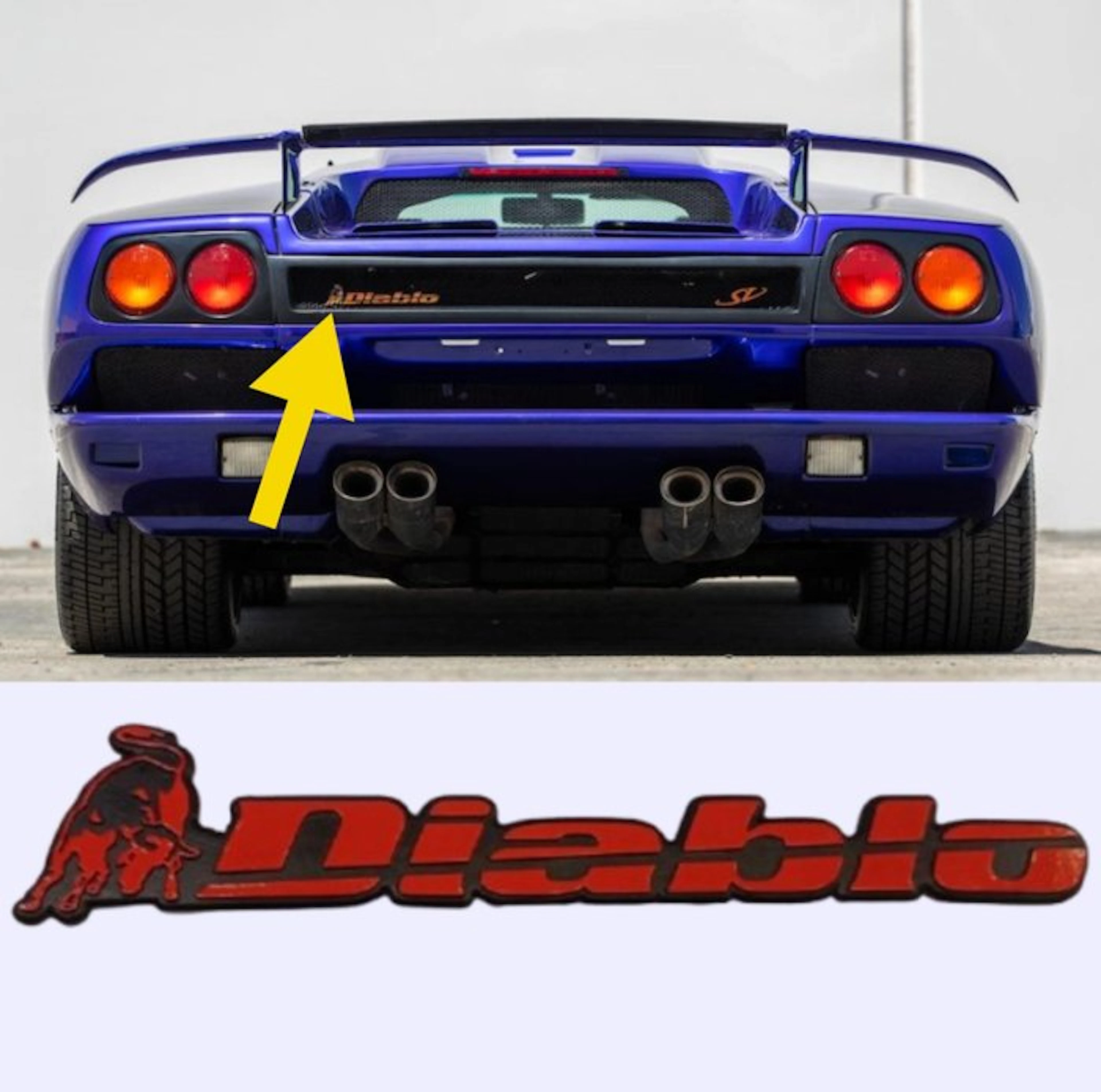 Lamborghini Diablo Original Rear script - Lamborghini - 2...