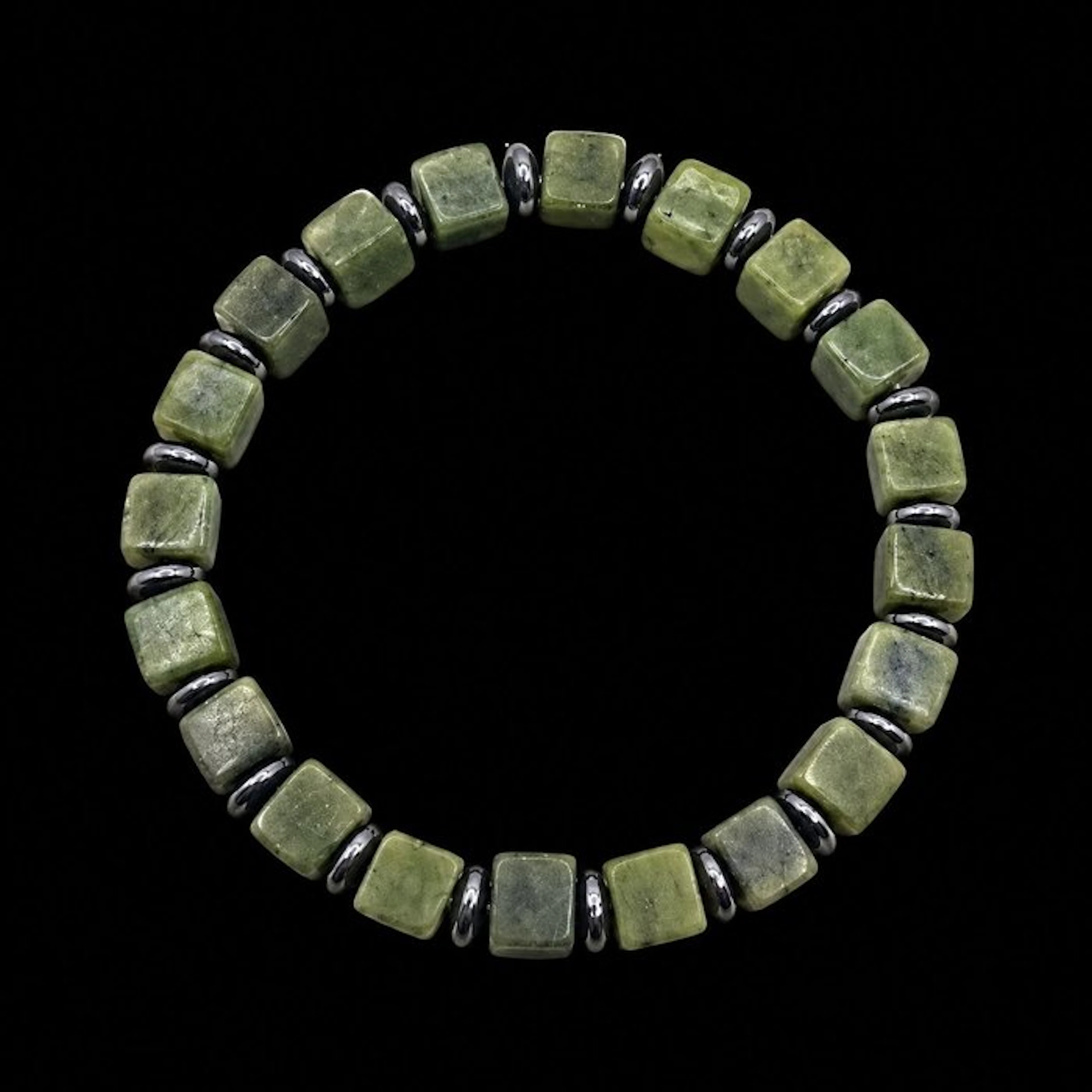 Elegant Jadeite and Hematite Bracelet of premium quality...