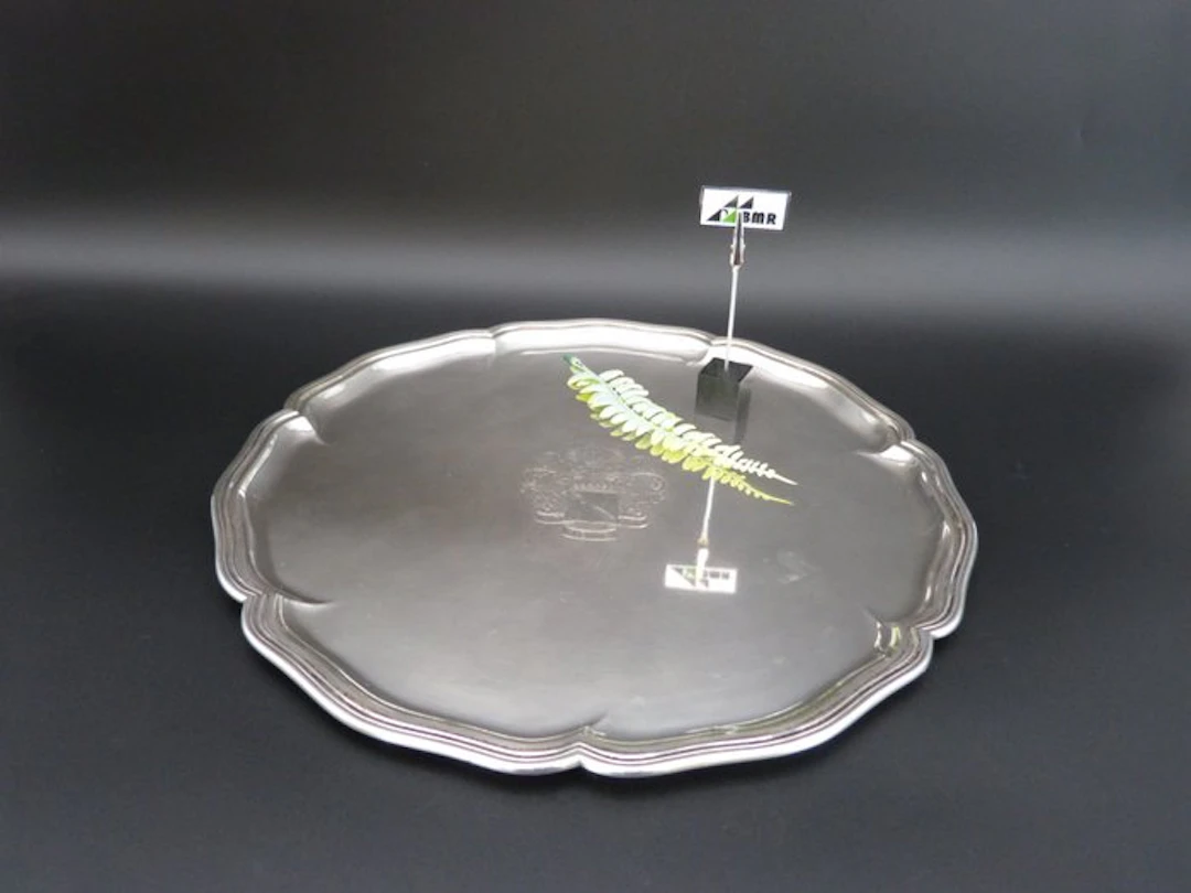 Elimeyer - Tray - .800 silver - ornate tray