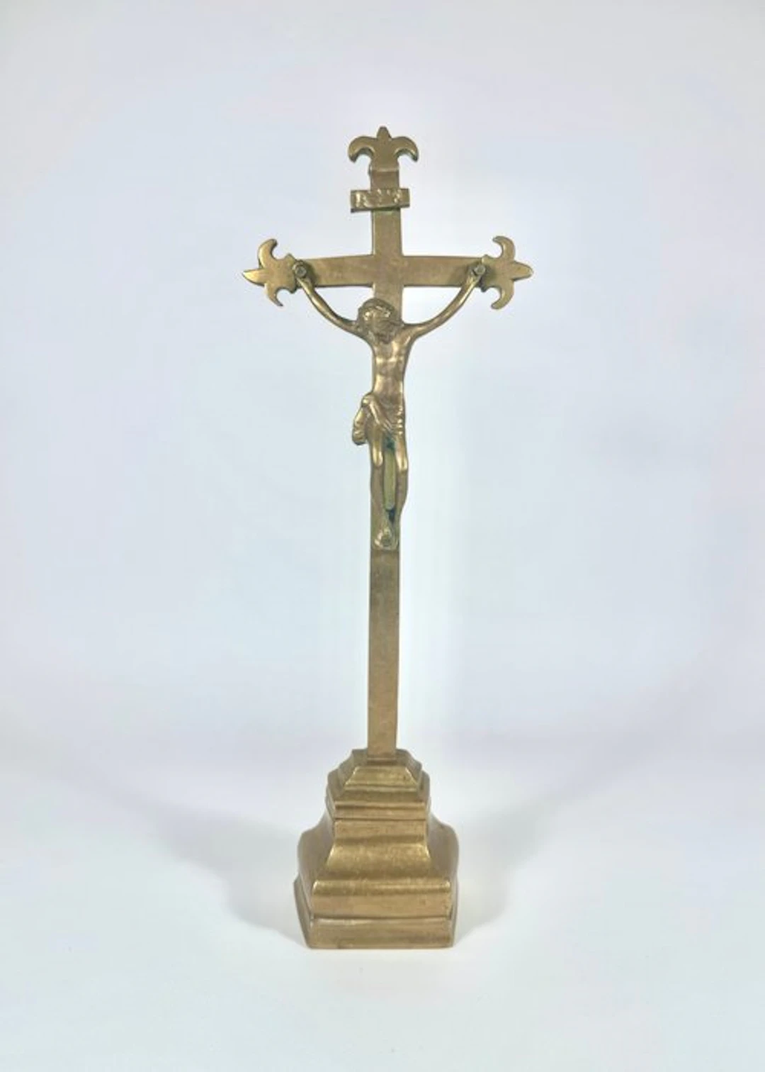 Crucifix - Bronze - 1850-1900 - Neogothic Altar - 30 cm