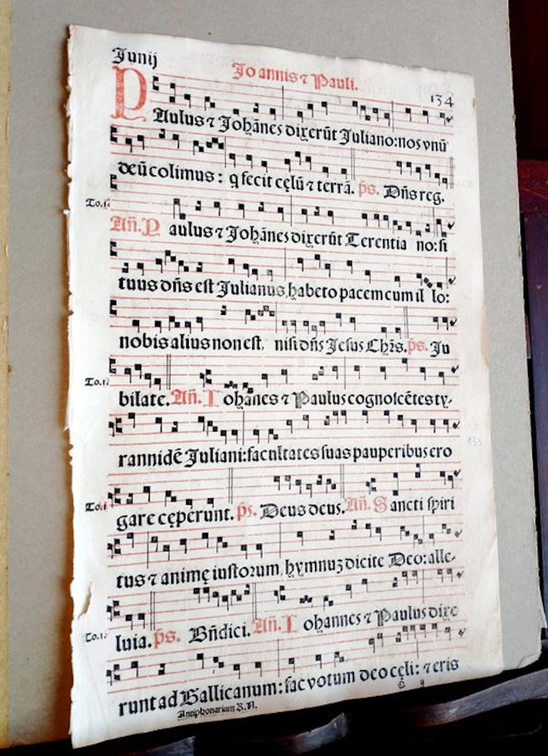 Catholic Church - Antiphonarium Romanum sheet Italian...