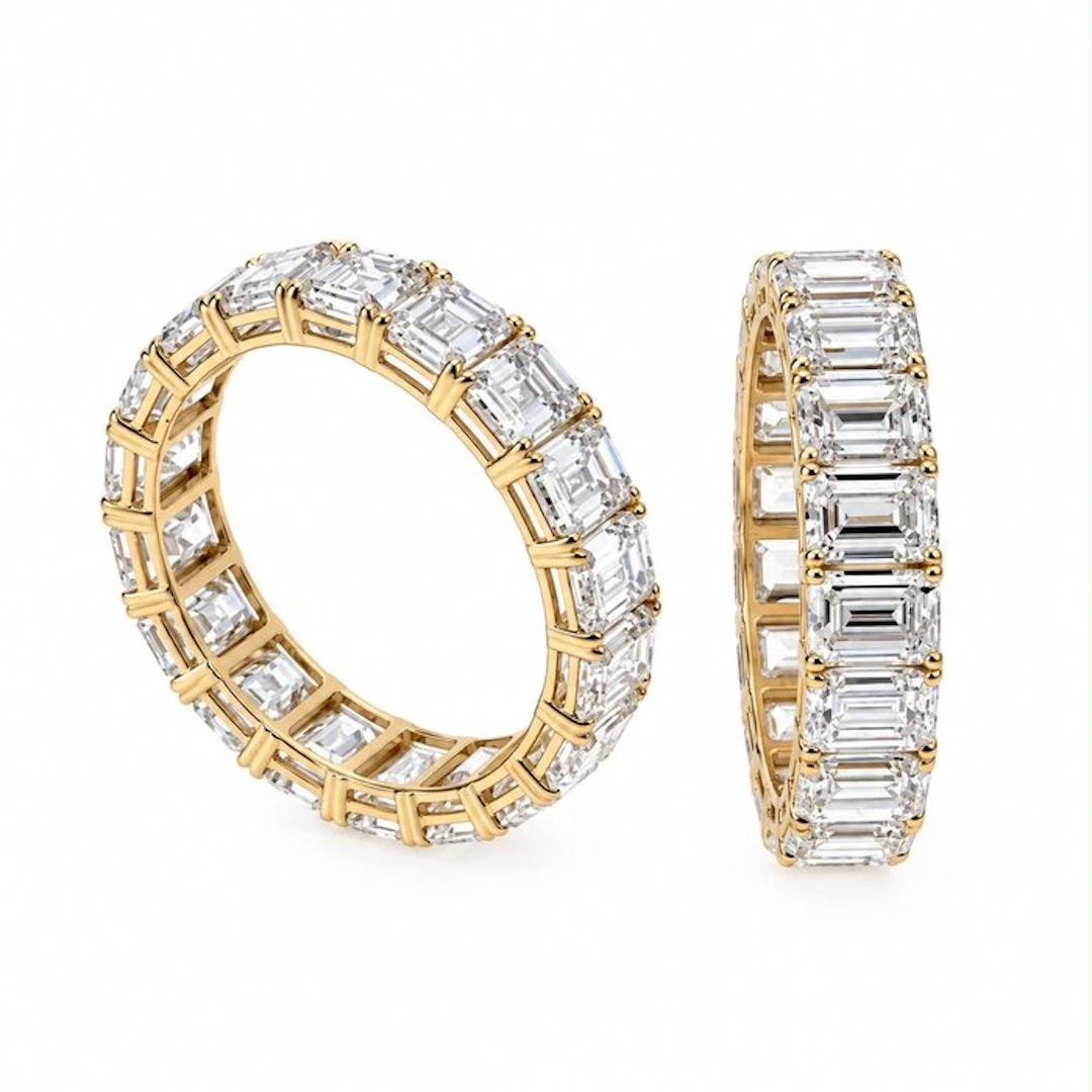 No reserve price - Ring - 14 kt. Yellow gold - 5.1ct. tw. Diamond (Lab-grown)