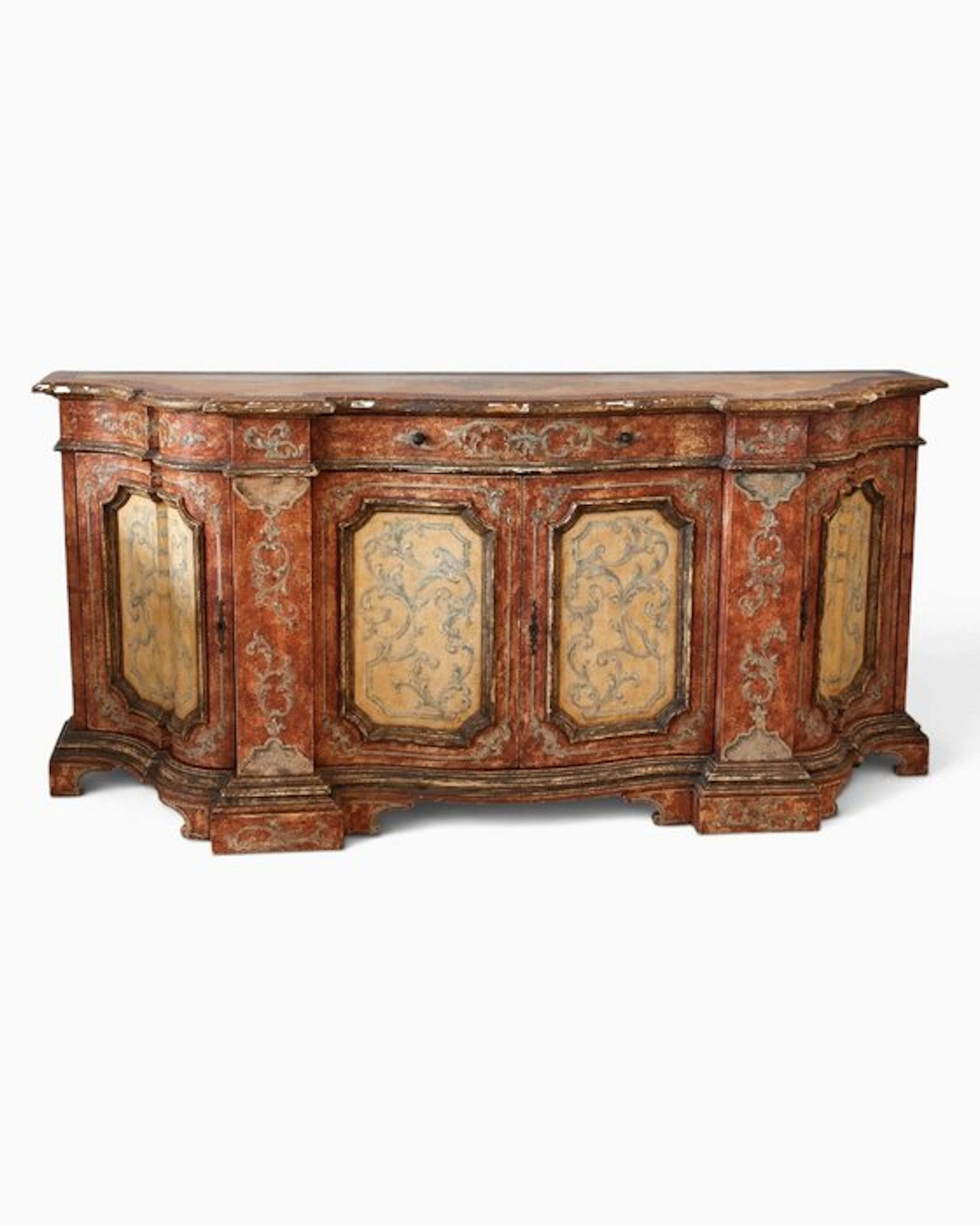 Credenza - Polychrome wood - in Venetian Baroque style