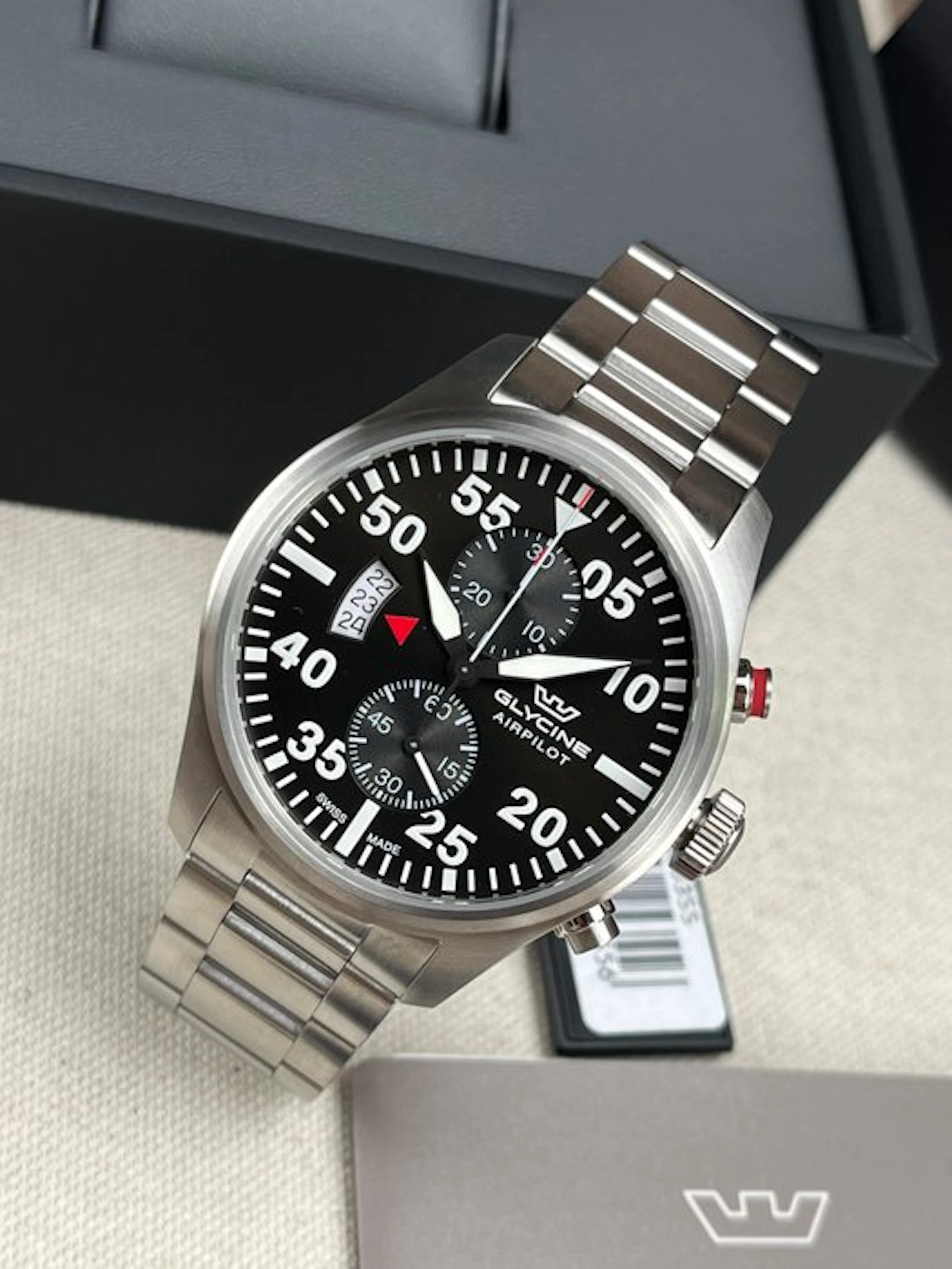 Glycine - Airpilot Chronograph Date Black - GL0355 - Men - 2020-2025