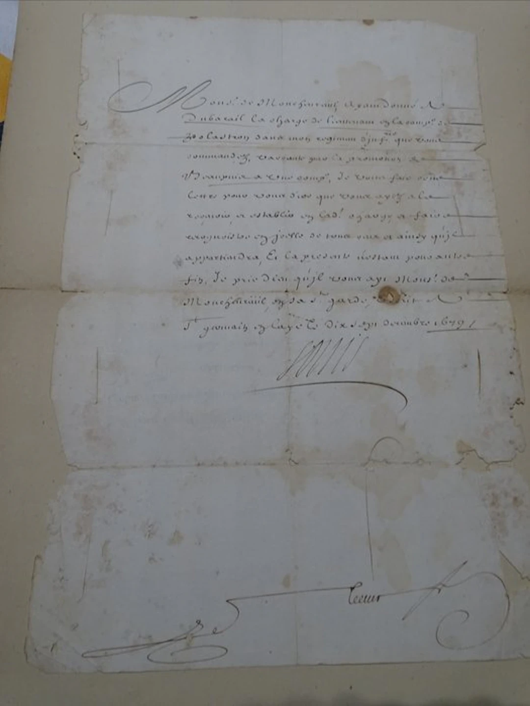 Belgium - Army/Infantry - Document - Lettre signé Louis...