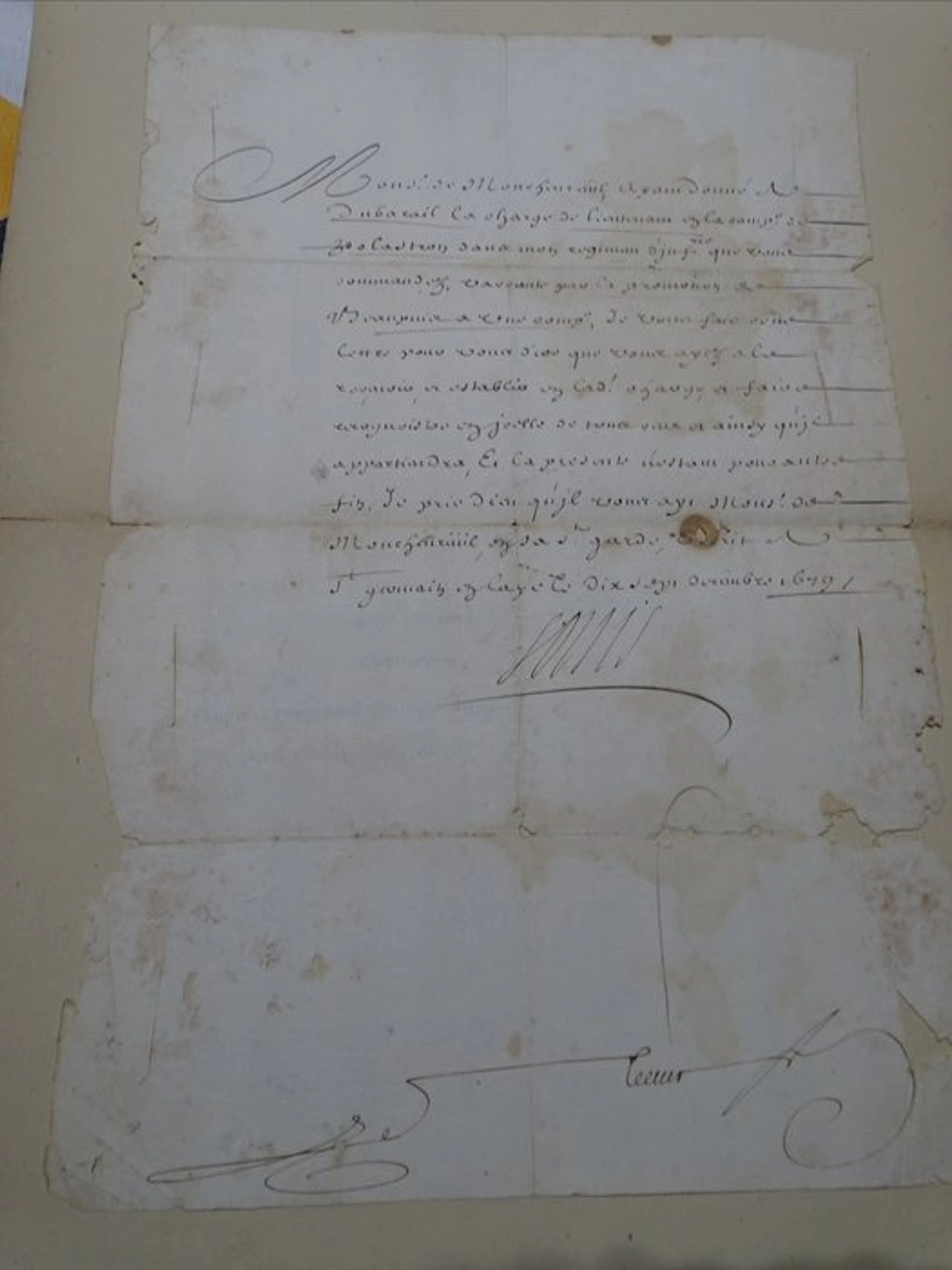 Belgium - Army/Infantry - Document - Lettre signé Louis...