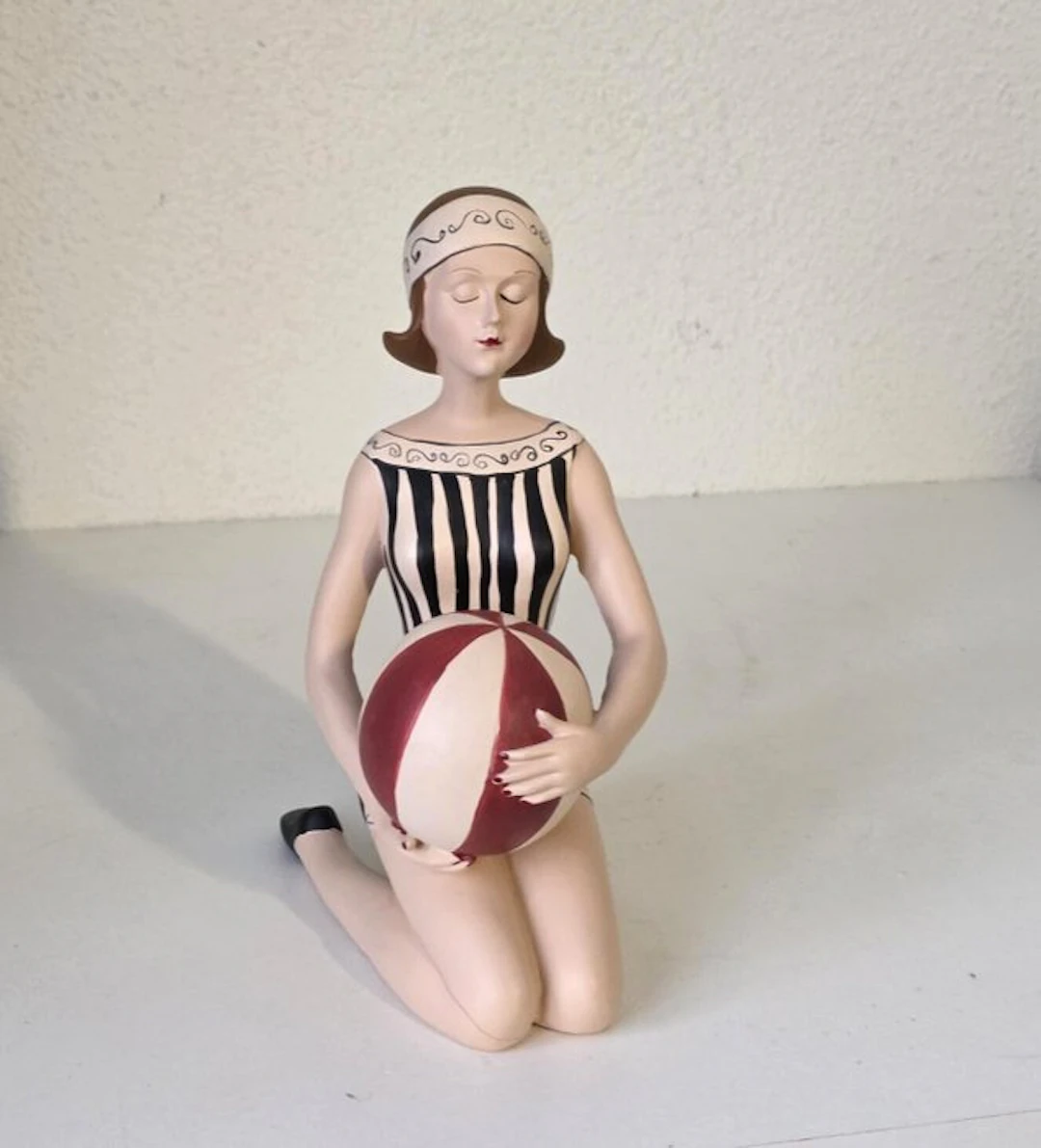 Francois Arvi - Statuette, F.Arvi ART NOUVEAU - 38 cm - Composite