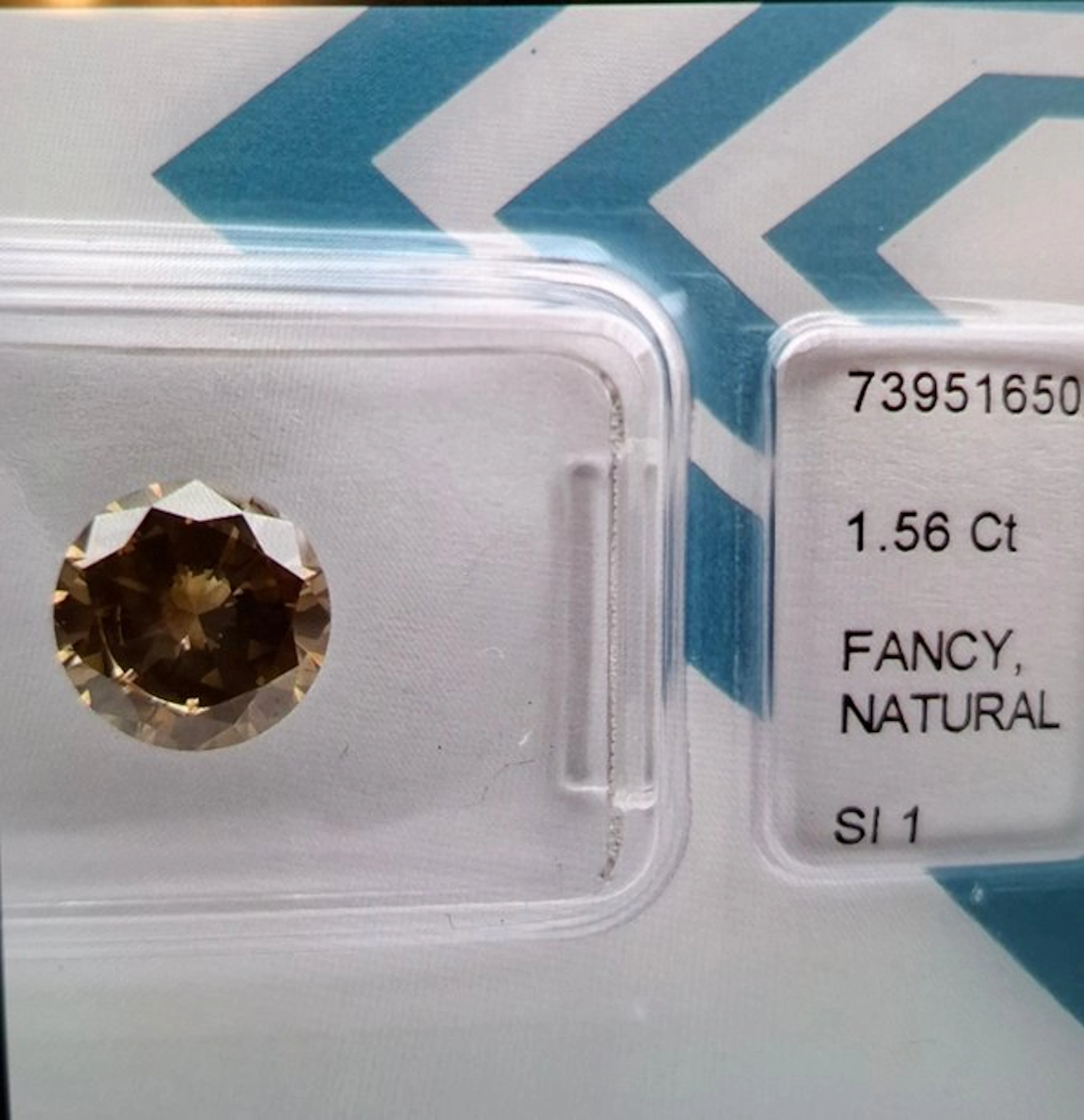 1 pcs Diamond (Natural) - 1.56 ct - Round - SI1...