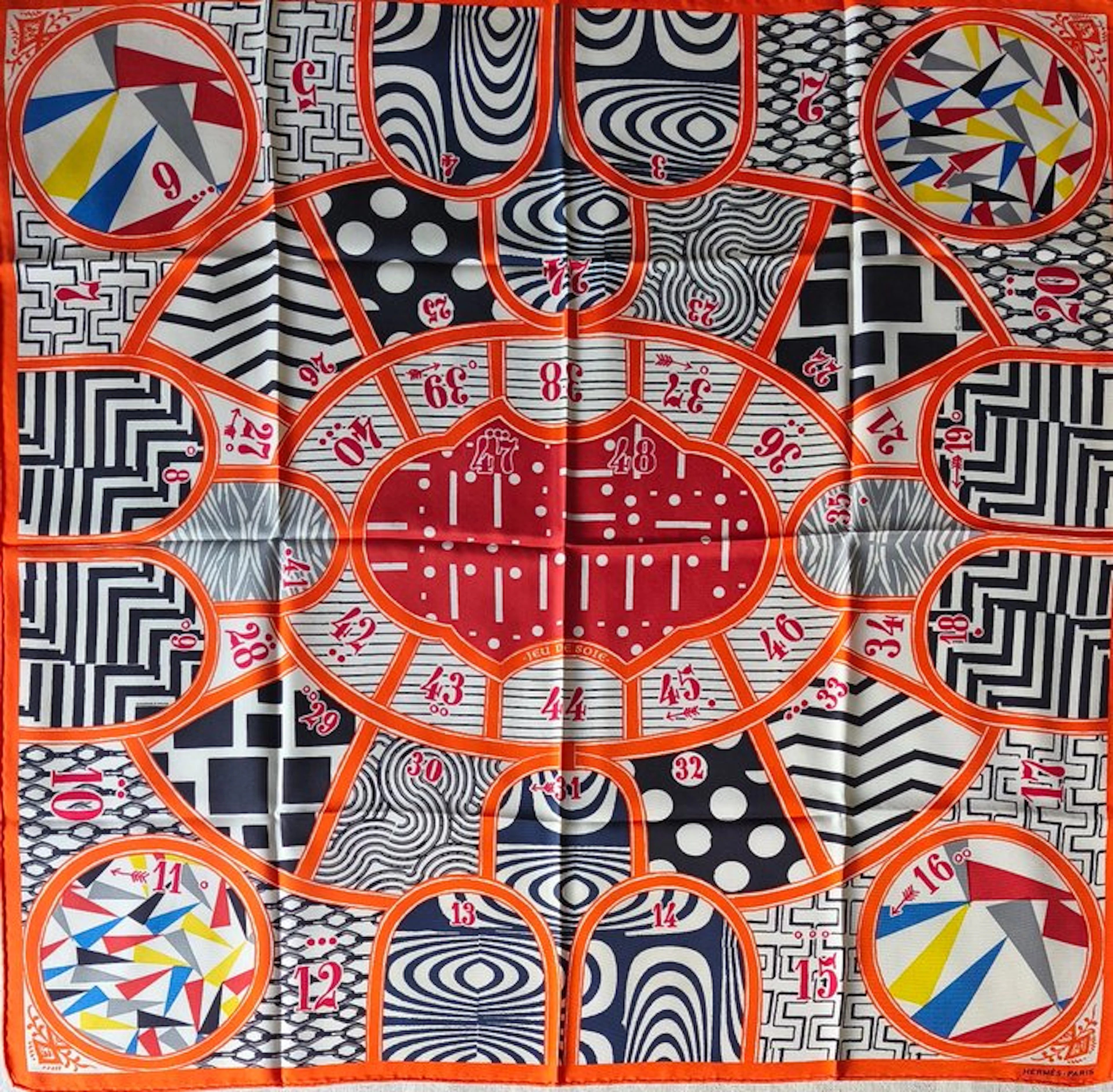 Hermès - JEU DE SOIE by Gianpaolo Pagni, recherché - Foulard