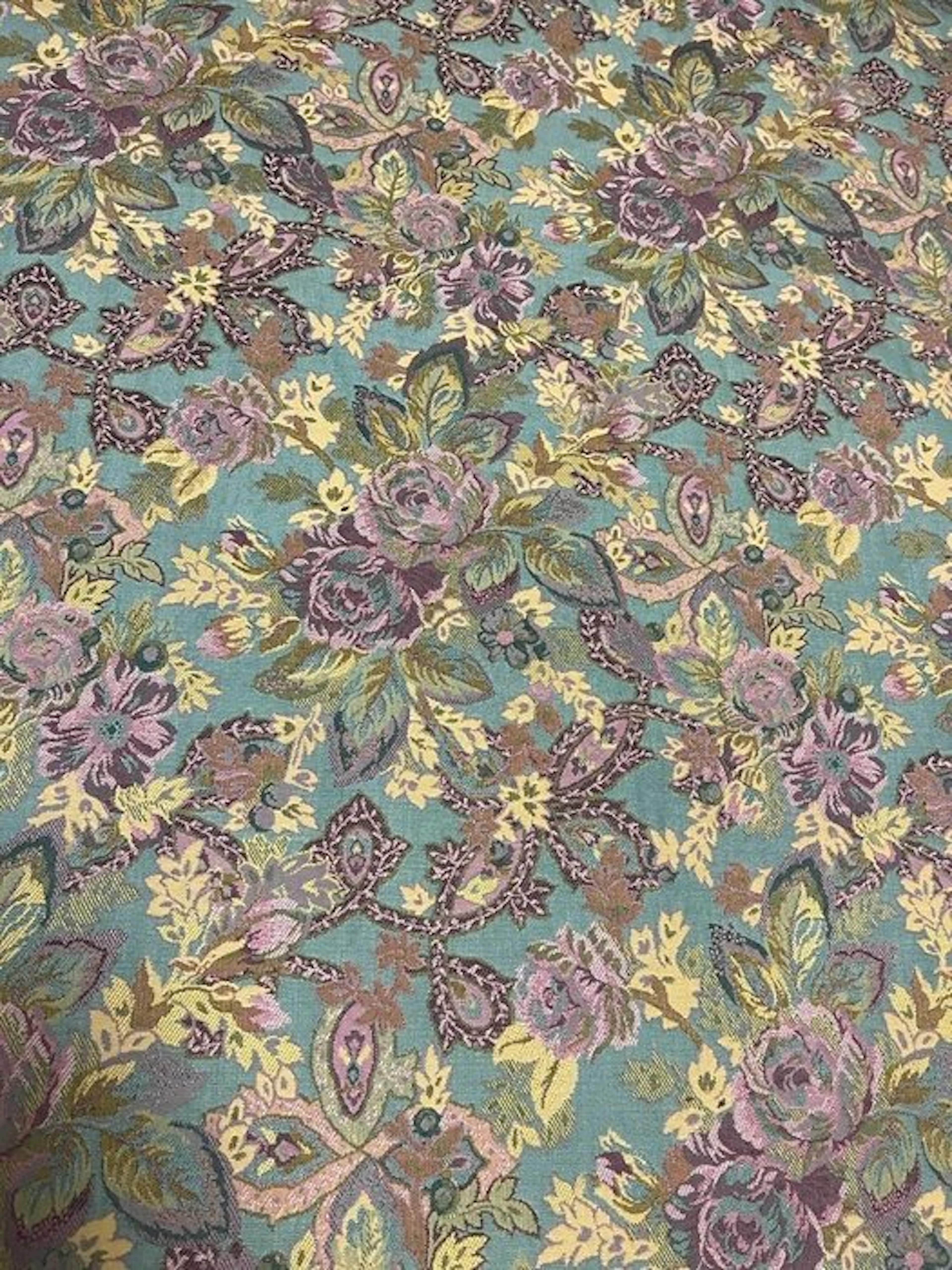Damask fabric - Baroque flourishes - Textile - 600 cm - 145 cm