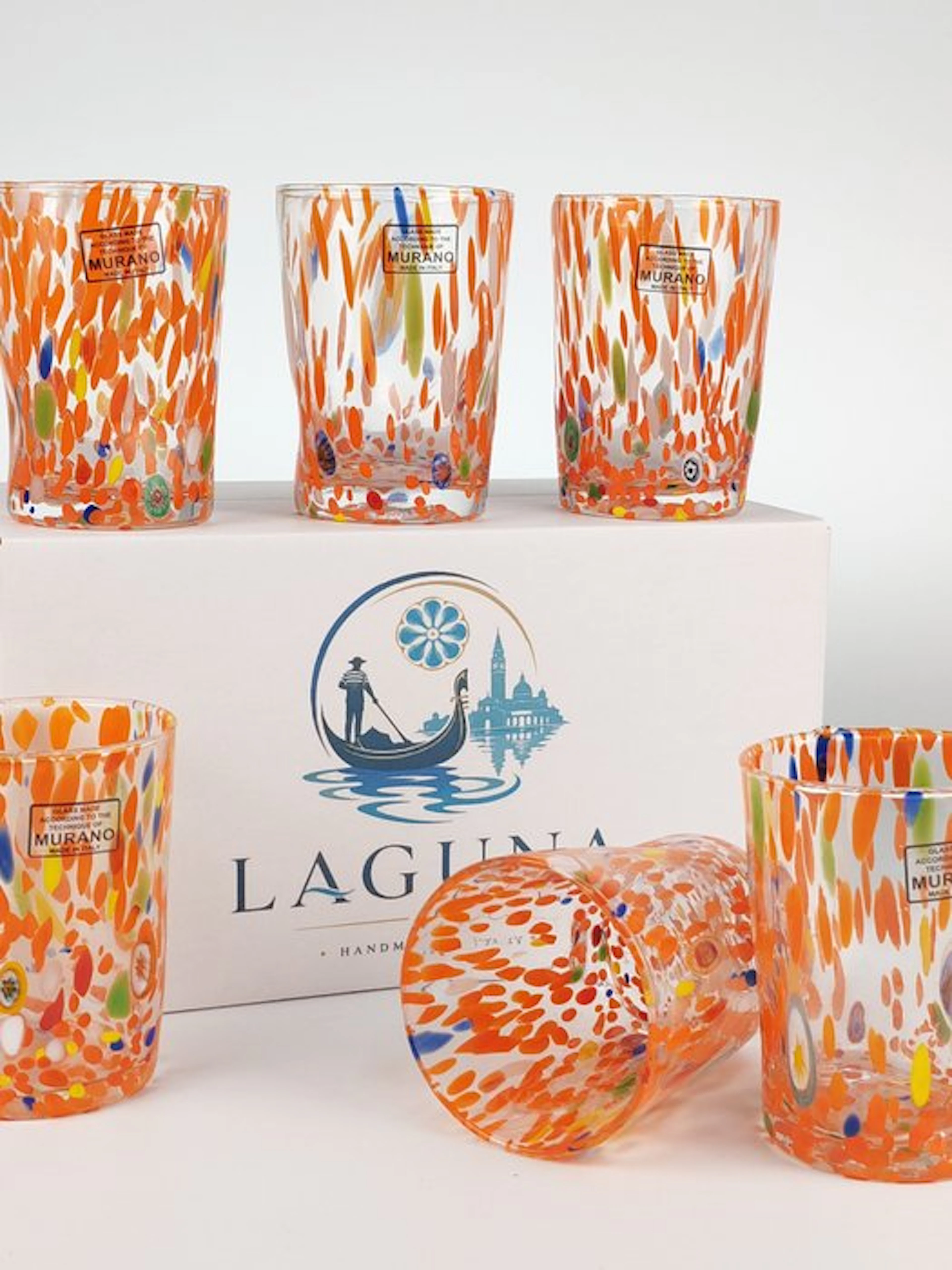 LAGUNA - Drinking service (6) - Murano glass - 6 Drops of ForNASA