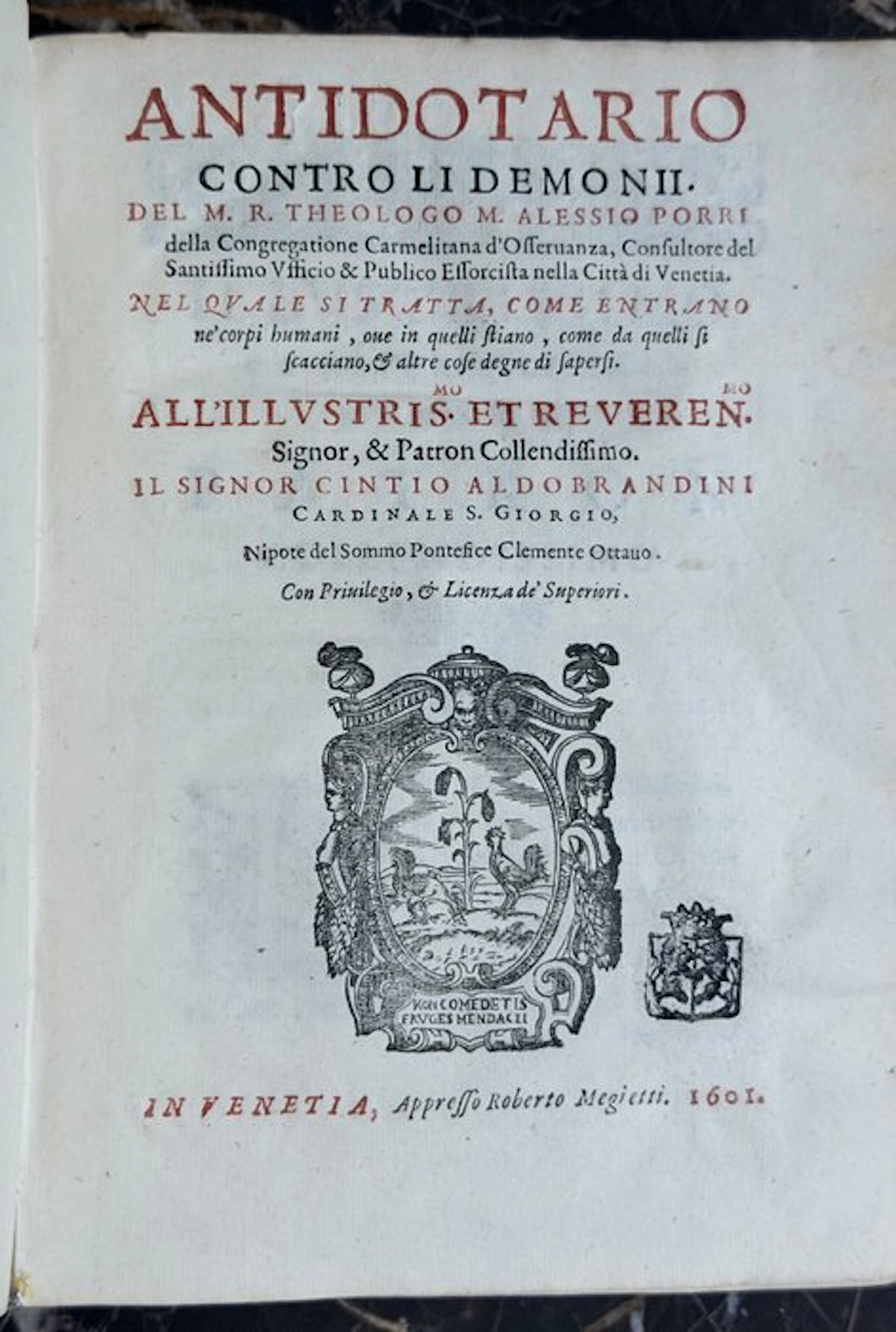 Porri - Antidotario contro li demoni - 1601