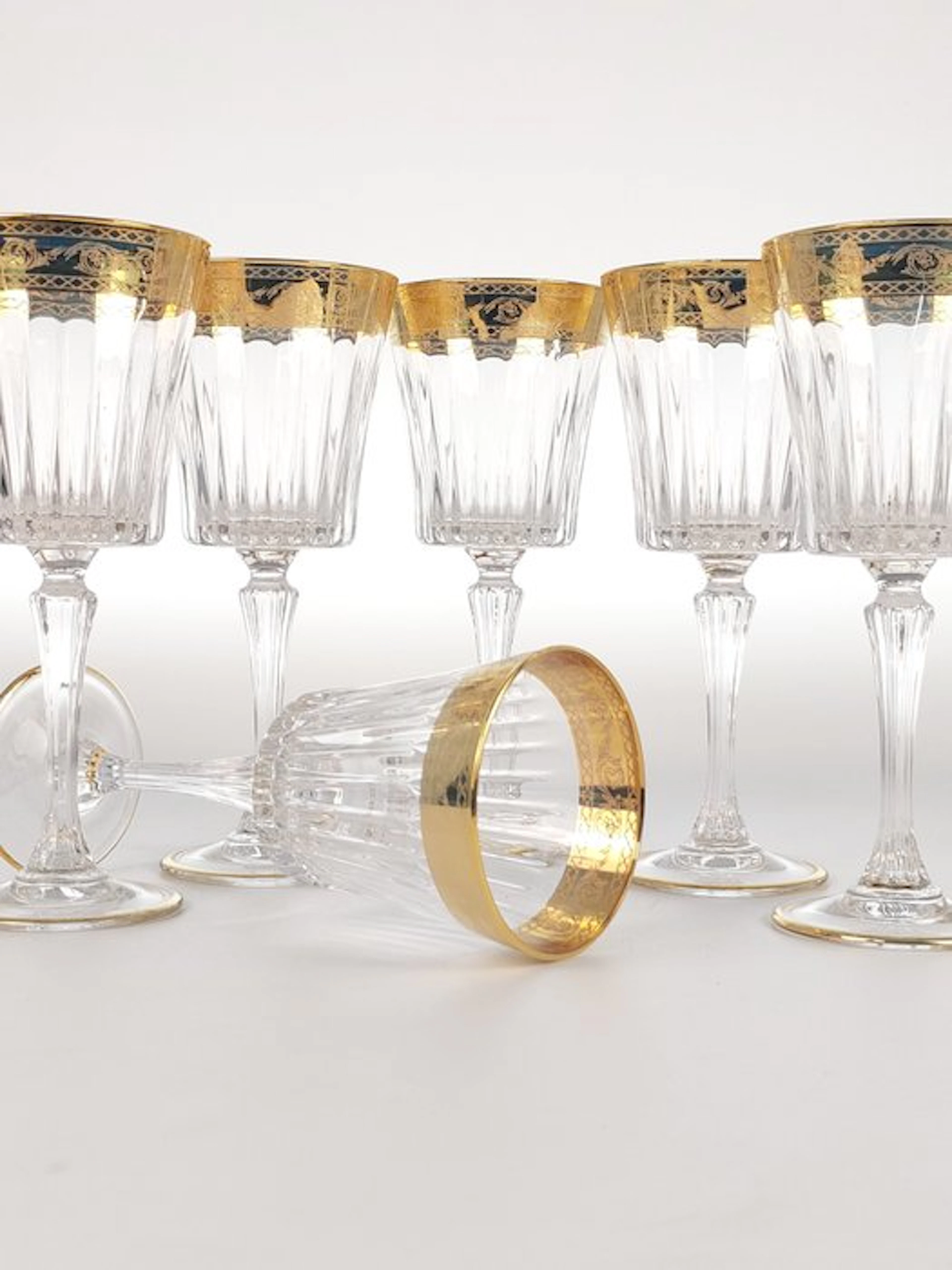 Chalice (6) - 24kt gold - Hand-painted gold goblet
