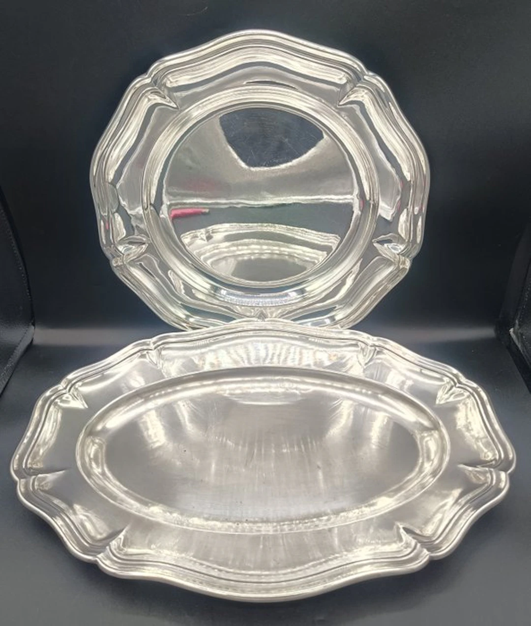 No Reserve - Orfevrerie Ercuis - Dish (2) - Silverplated...
