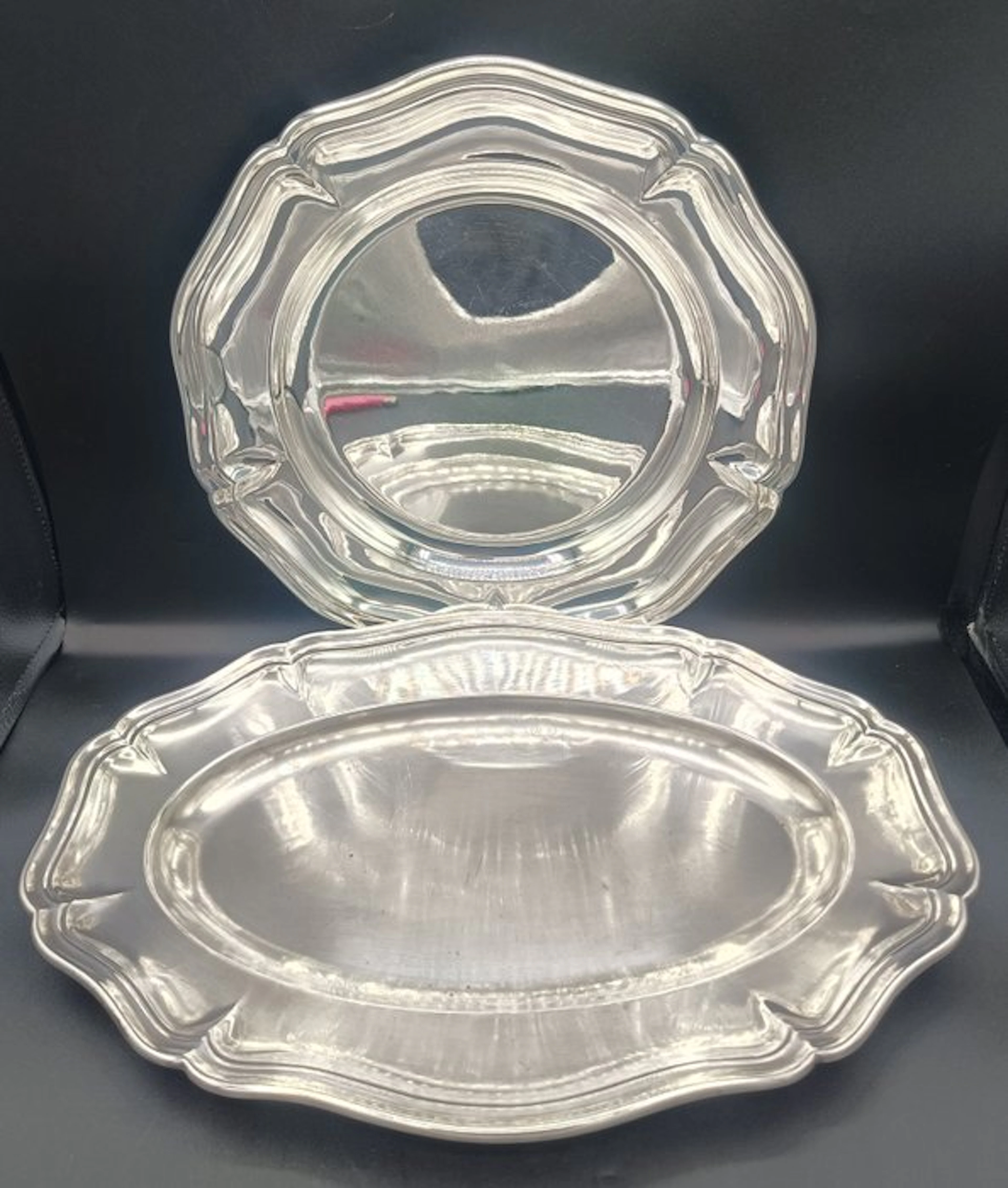No Reserve - Orfevrerie Ercuis - Dish (2) - Silverplated...