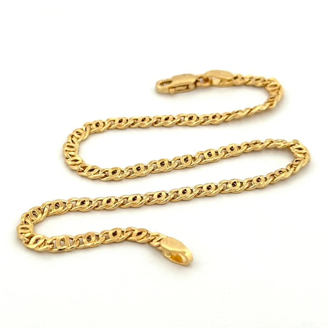No reserve price - Bracelet - 18 kt. Yellow gold - Tiger's Eye