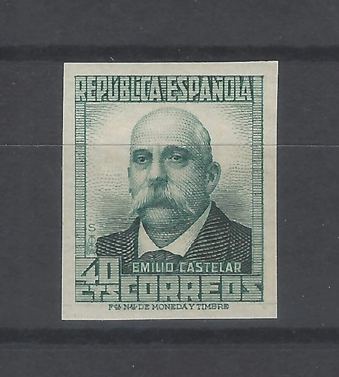 Spain 1938 - Rarest characters — color error — toothless - Edifil