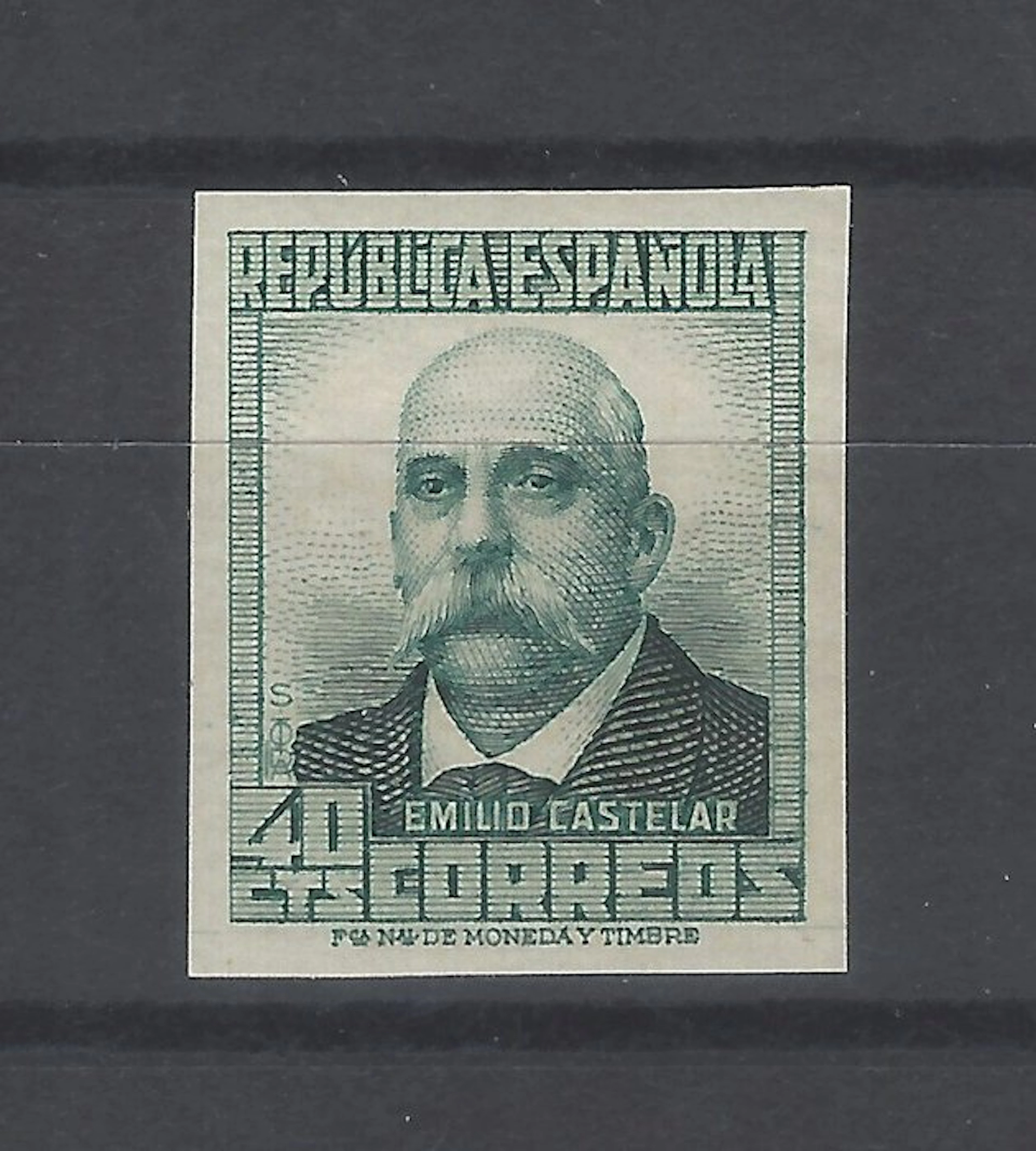 Spain 1938 - Rarest characters — color error — toothless - Edifil