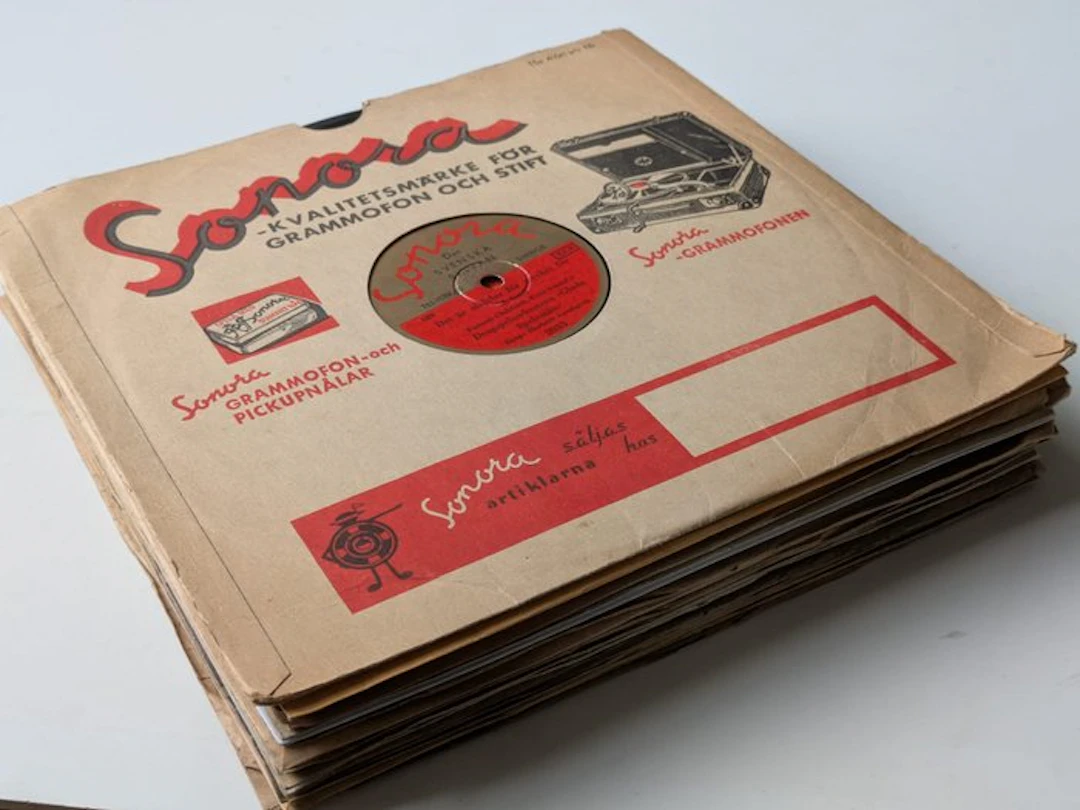Lot van 18 Zweedse 78-toerenplaten – Harry Brandelius