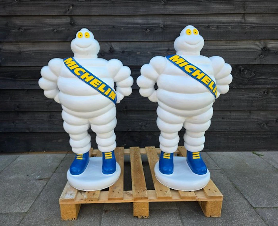 Statue, 2Pcs - XL Michelin Mascotte Bibendum - 80 cm - mgo - 2026