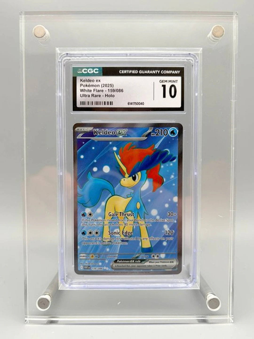 Pokémon Graded card - Keldeo ex - CGC 10 - Scarlet & Violet - White Flare
