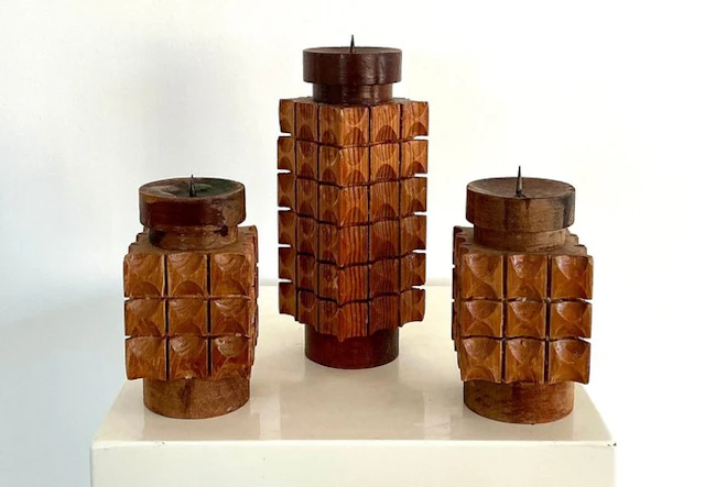 Expertic - Candleholder (3) - Wood - DDR Industrial Design
