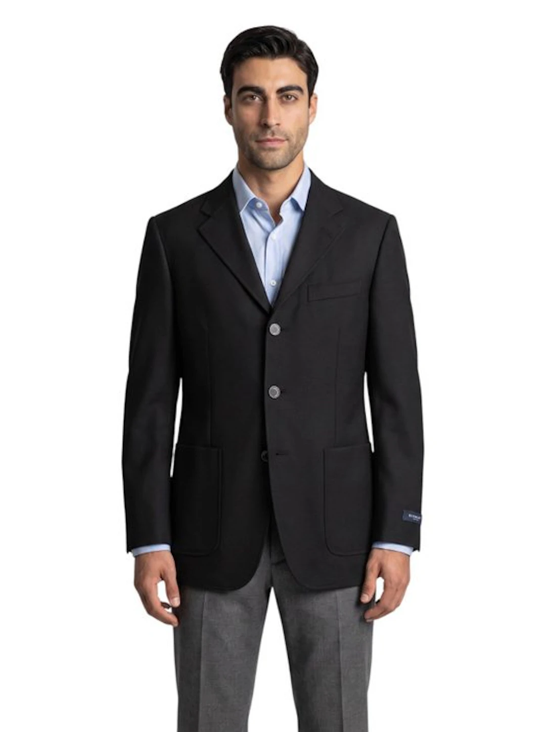 BURBERRY - 46 IT - Blue Midnight Jacket Sport Coat Wool...