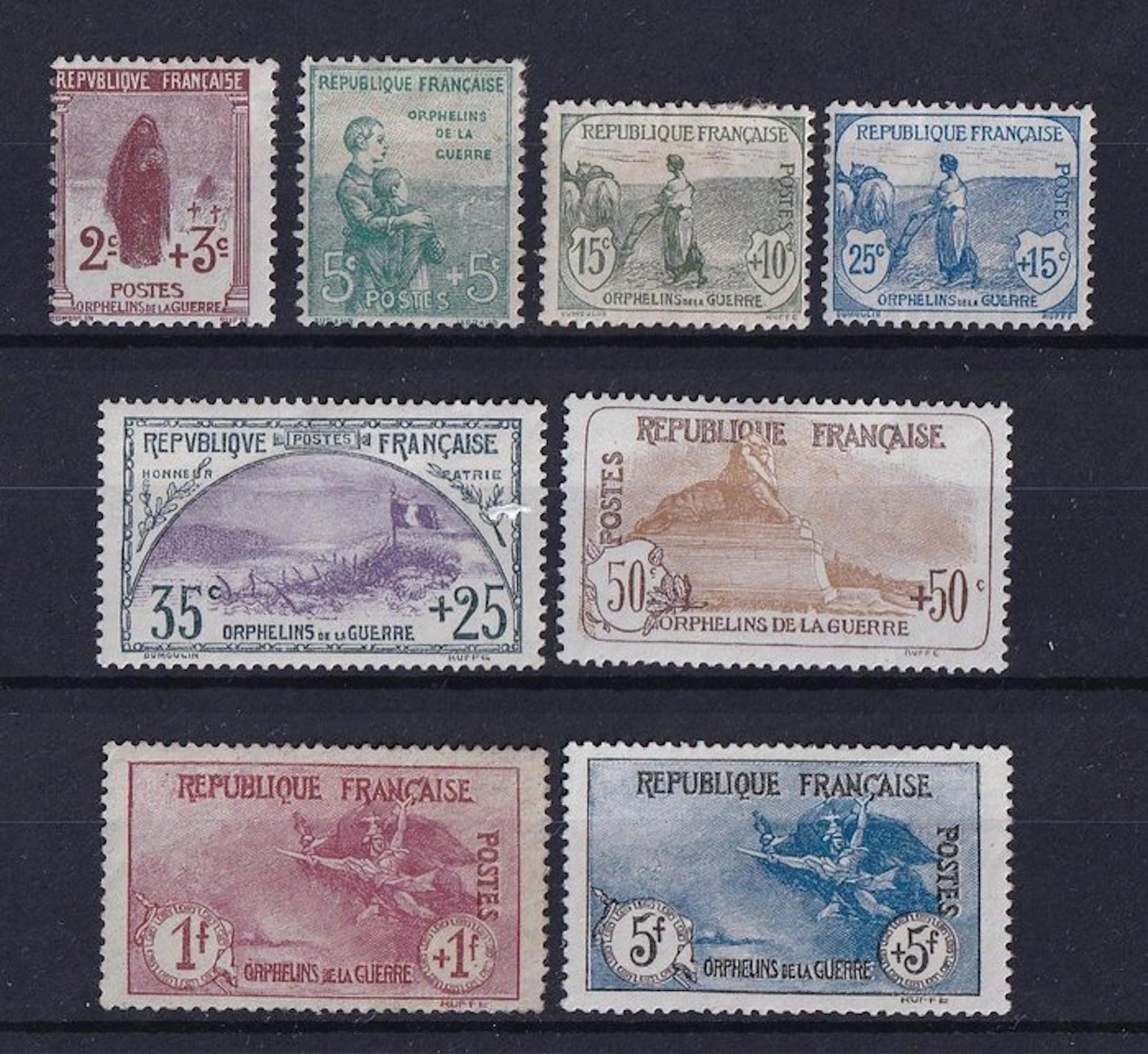 France 1917/1918 - Complete series: Orphans of War - Yt. 148/55