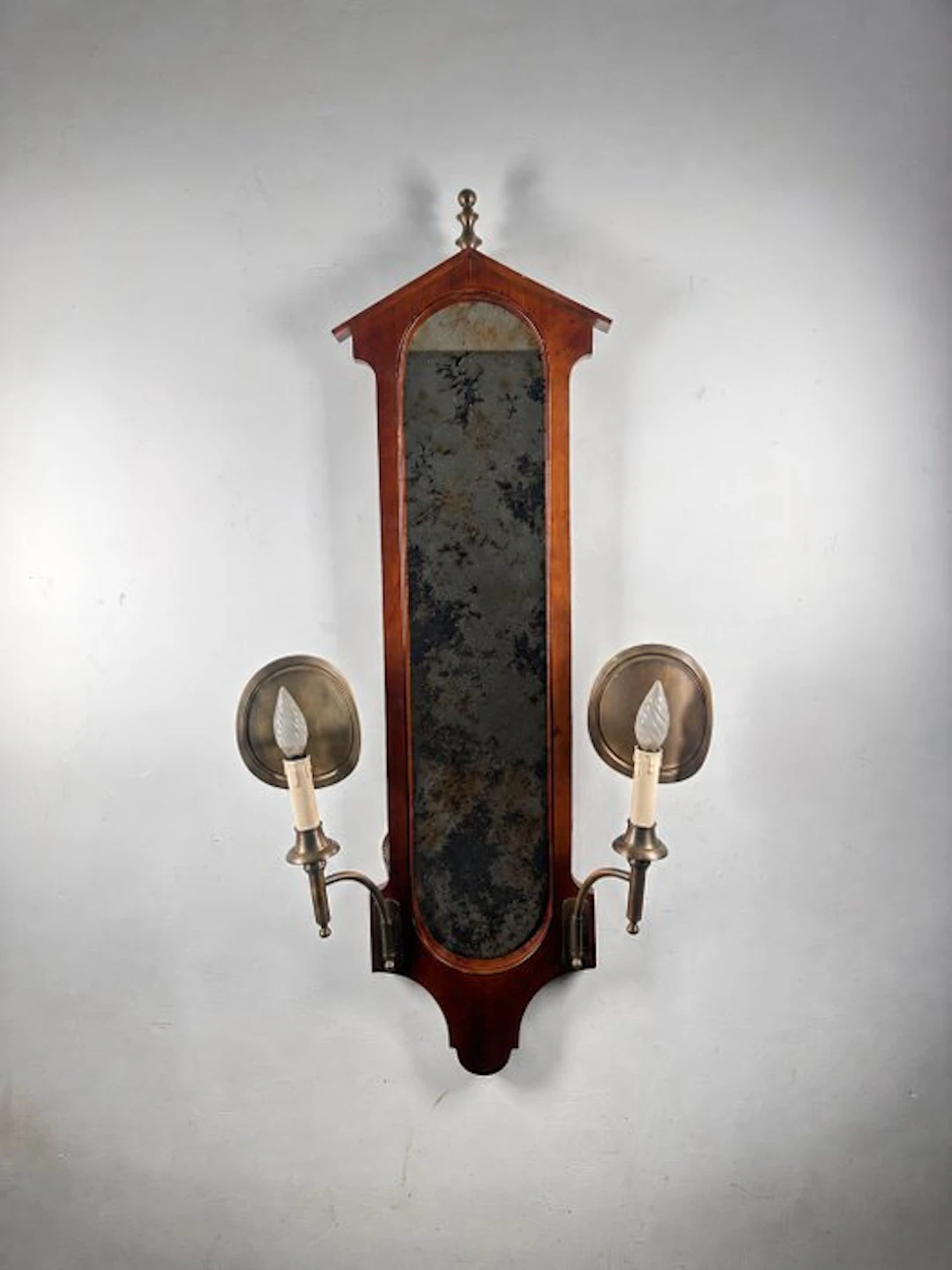 Mirror- Architectural Wall Mirror with Twin Candle...