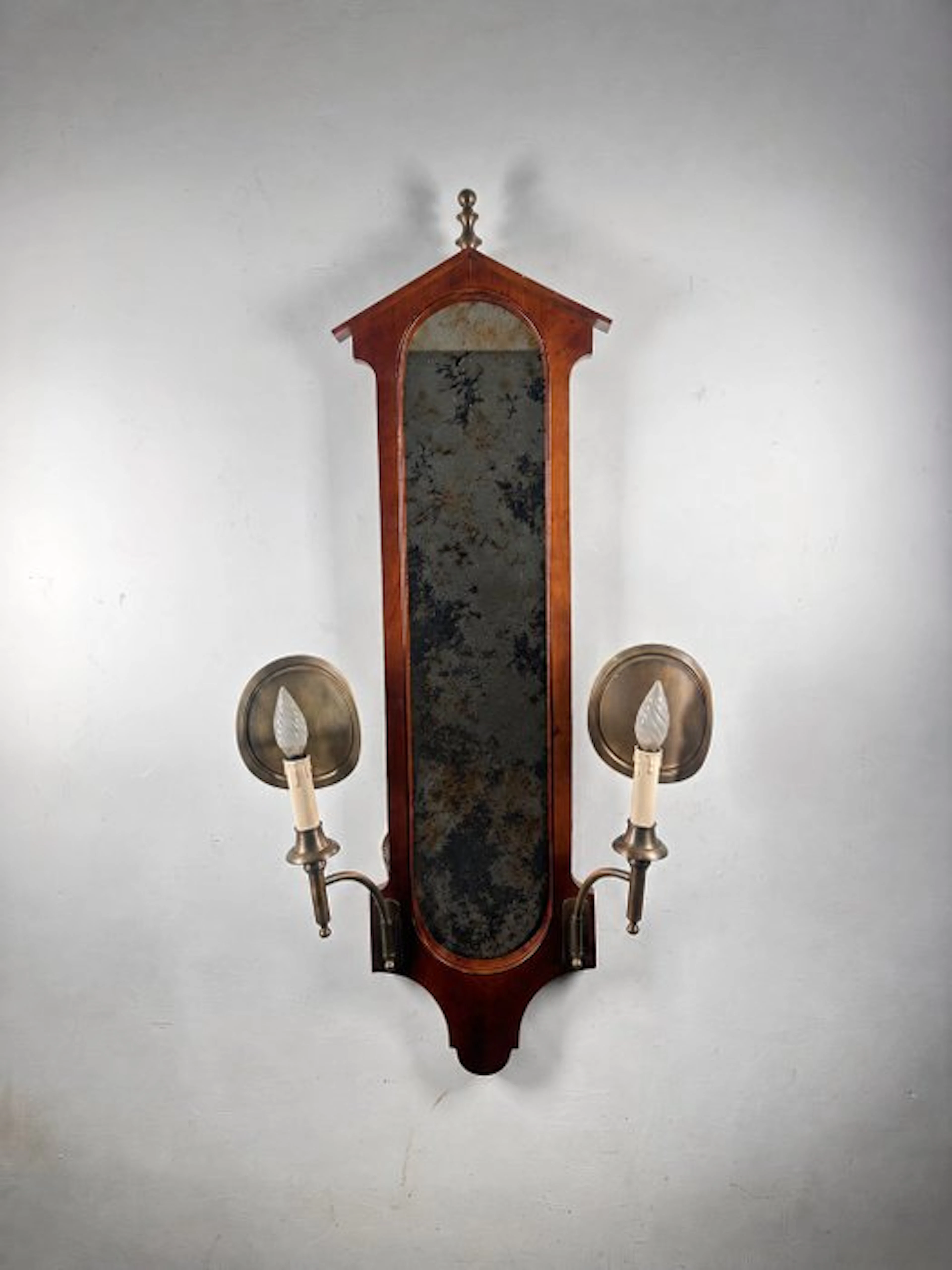Mirror- Architectural Wall Mirror with Twin Candle...