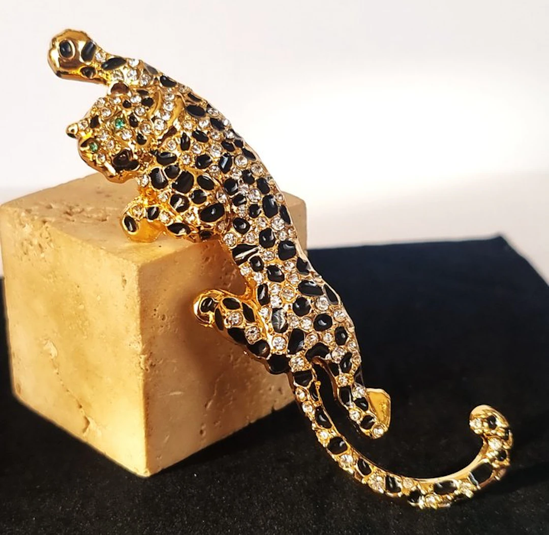 Brooch - Majestic Feline - Stalking Panther – Vigilance...