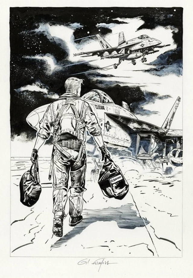 Formosa, Gil - 1 Original drawing - Buck Danny - Buck Danny Tarmac F-18