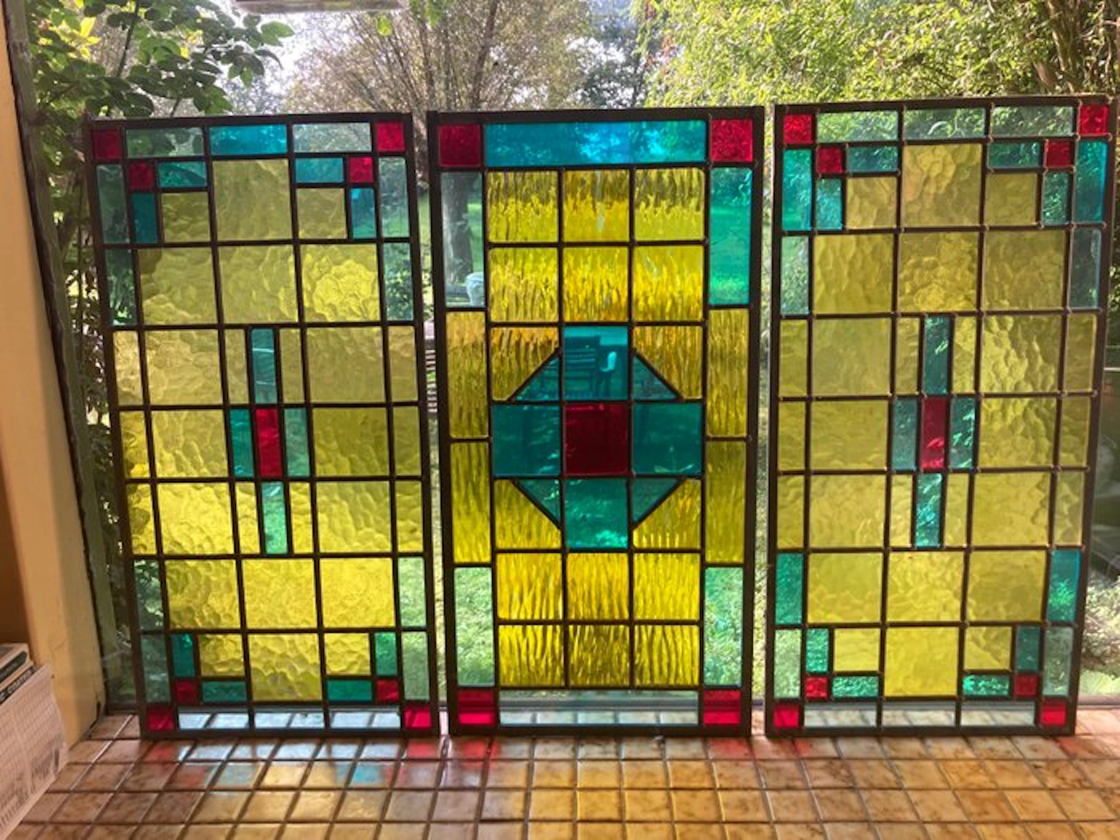 Art Deco Stained glass window (3) - 1910-1920 - Art Deco