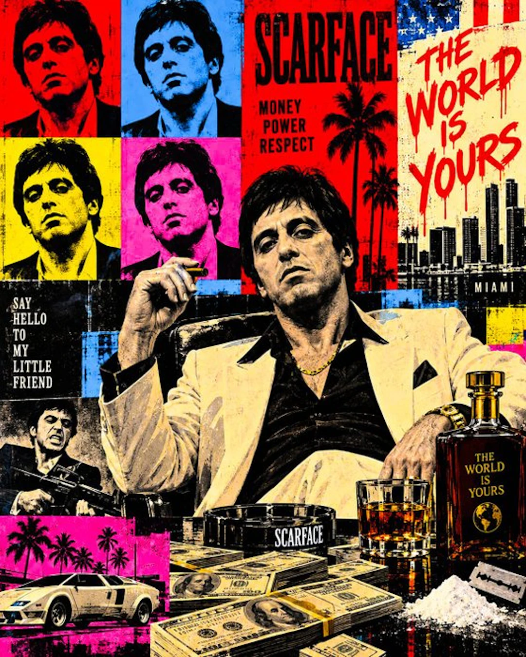 Scarface - Al Pacino con stile artistico Andy Warhol 2/7